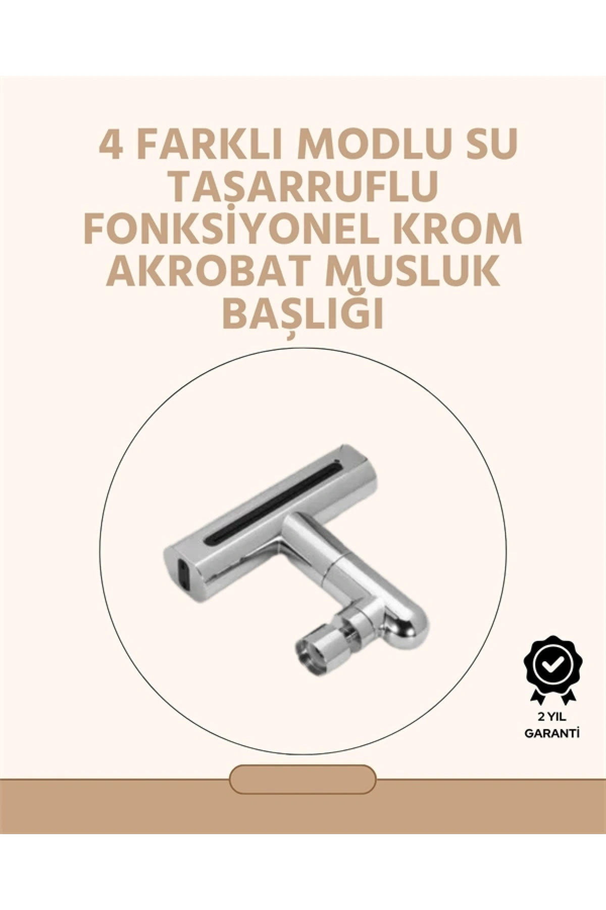 360° Dönüşlü Su Akışı Başlığı | 4ü 1 Arada Kullanım