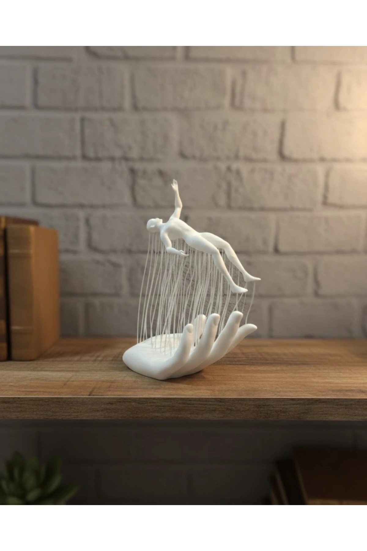 3D El Formlu İnsan Figürü Beyaz Modern Ev ve Ofis Dekoru