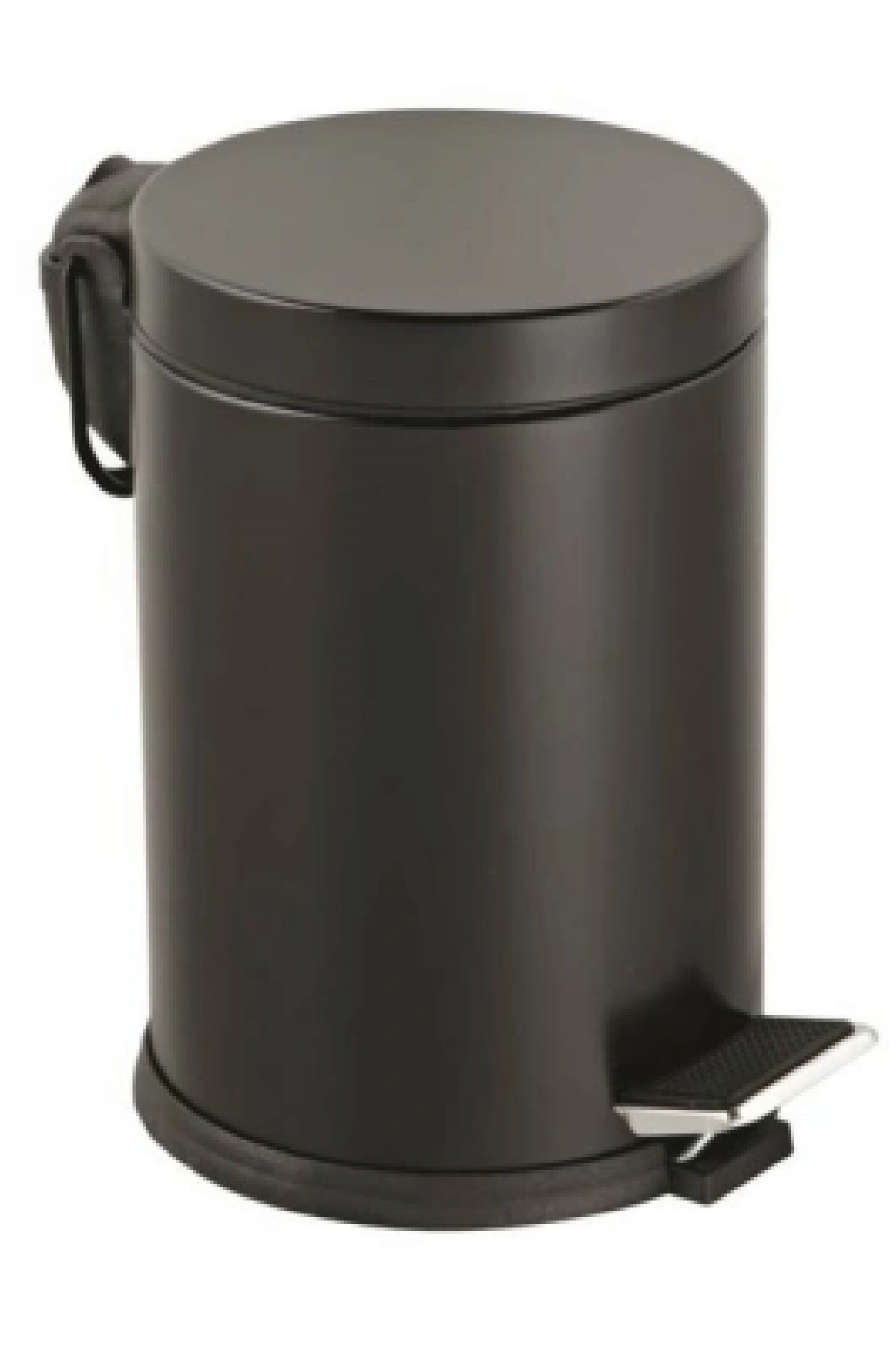 3LT SİYAH PEDALLI METAL ÇÖP KOVASI (5047)