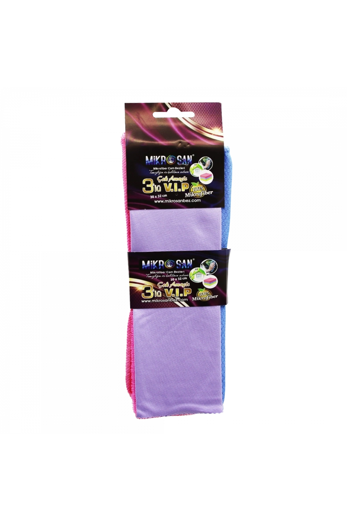 3LÜ - VİP SET MİKROFİBER BEZ 30X32CM. (5047)