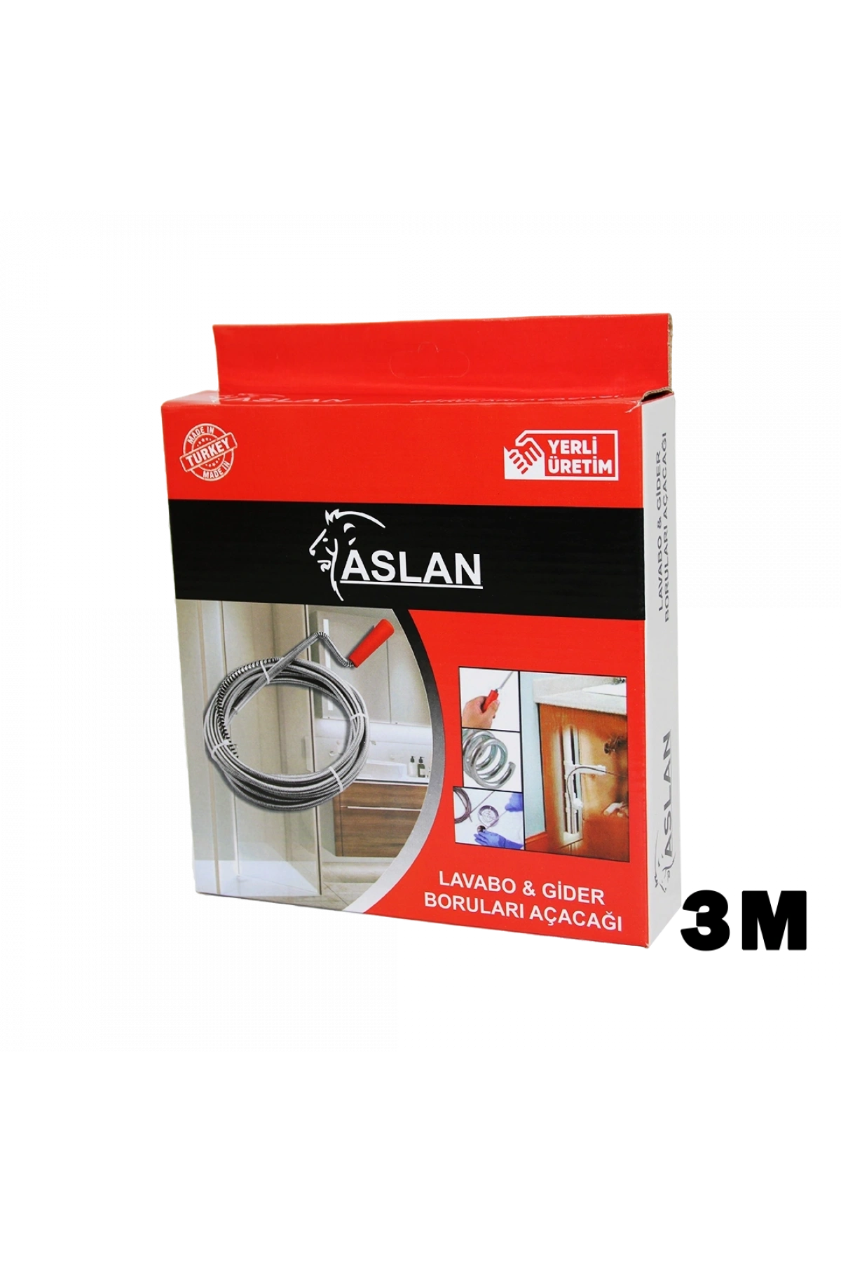 3MT X 6MM SUSTA SPRAL LAVABO - GİDER AÇAR (5047)