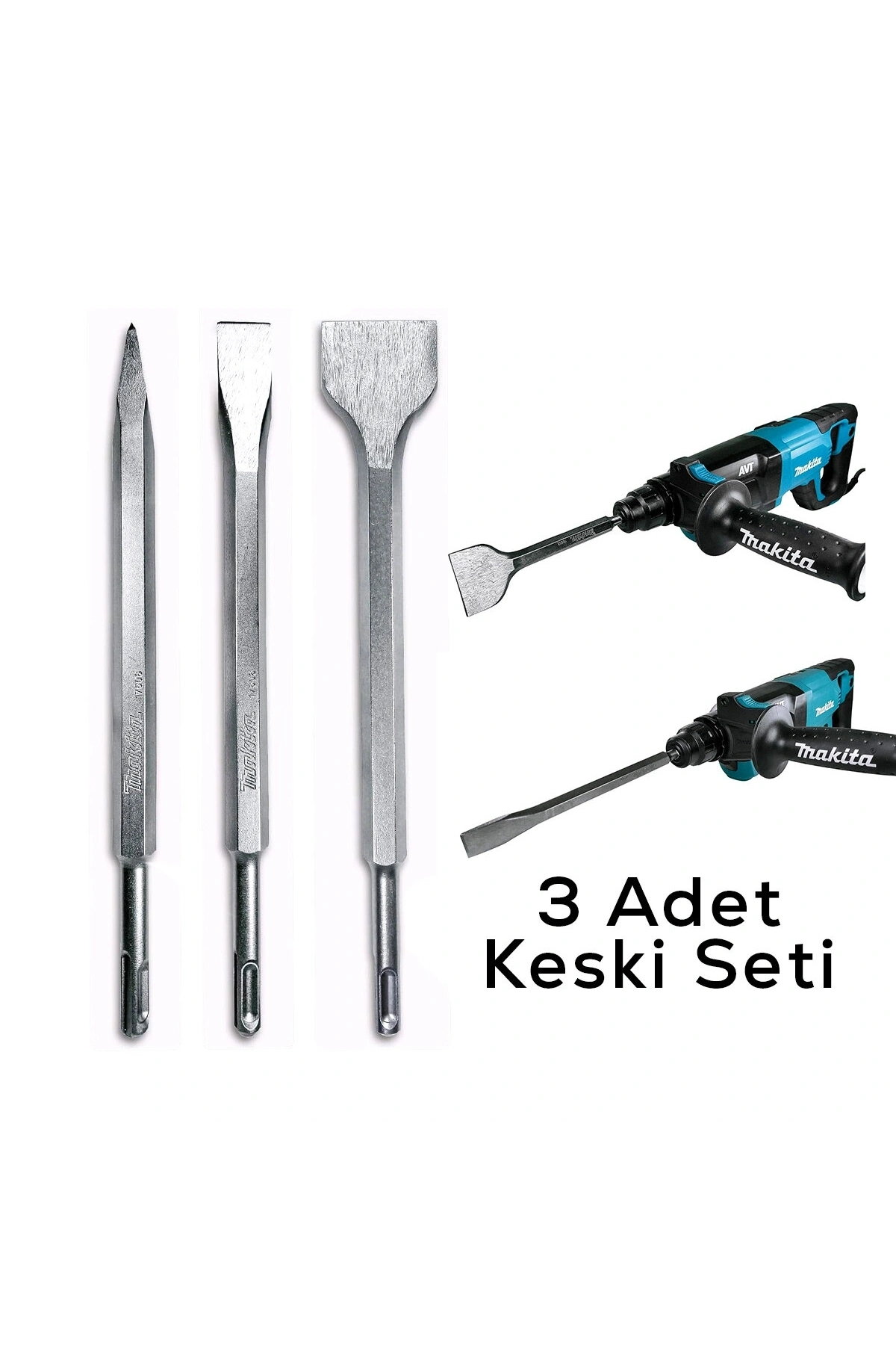 3PCS MURÇ SETİ SİVRİ -DÜZ 25CM (5047)