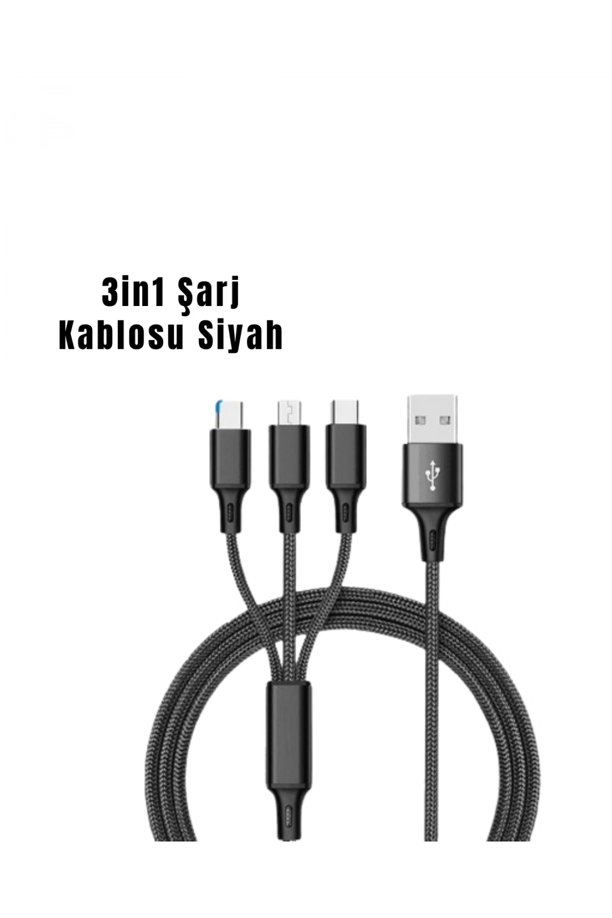 3’ü 1 Arada Hızlı Şarj Kablosu