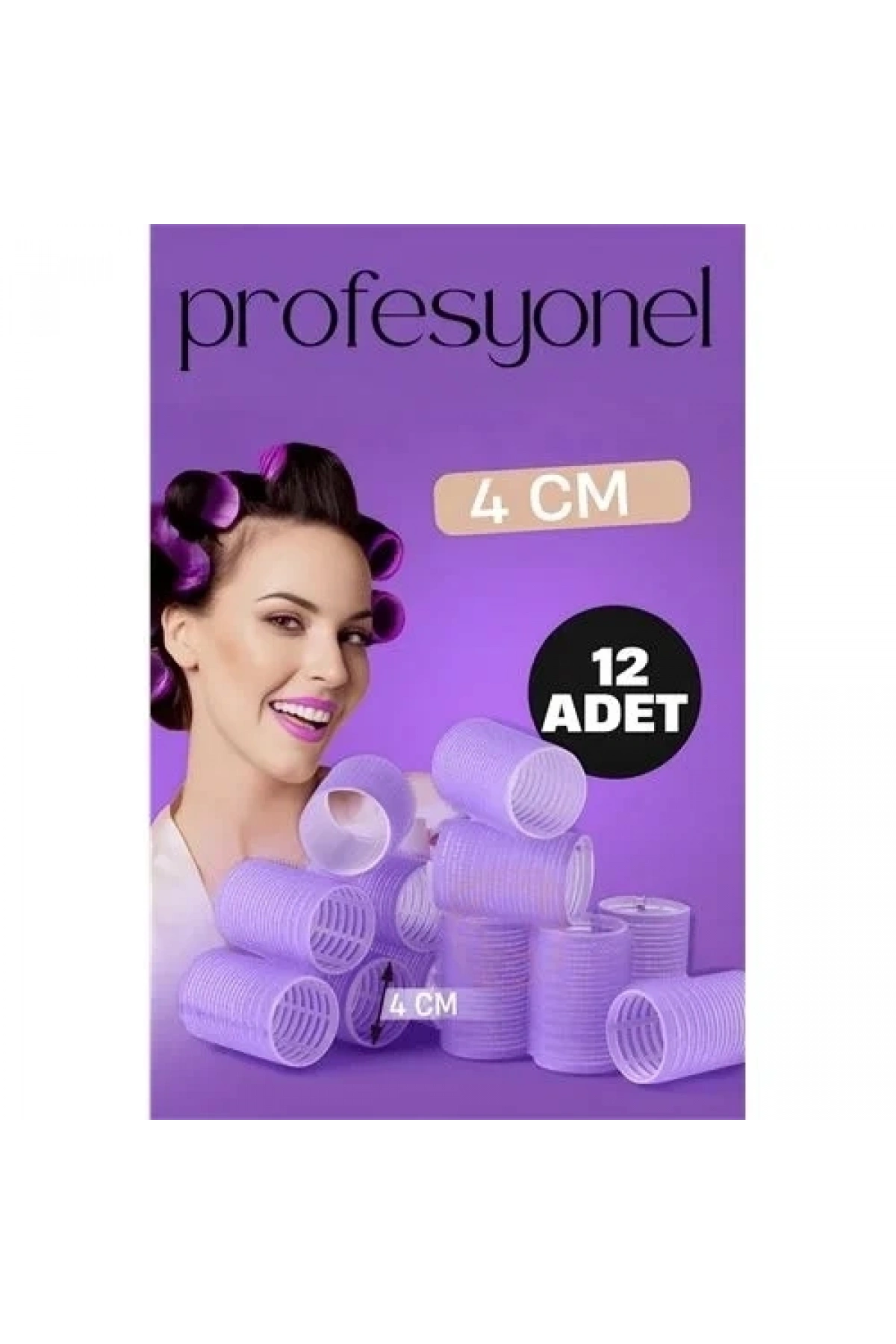 4 Cm Bigudi Saç Bigudisi Profesyonel 12 Adet