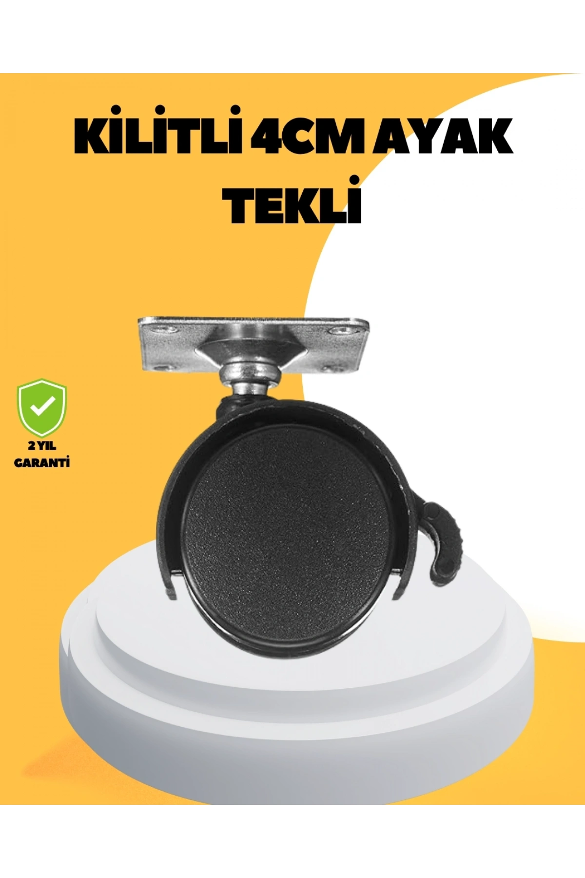 4 cm Kilitli Mobilya Tekerleği Tekli Sessiz ve Dayanıklı