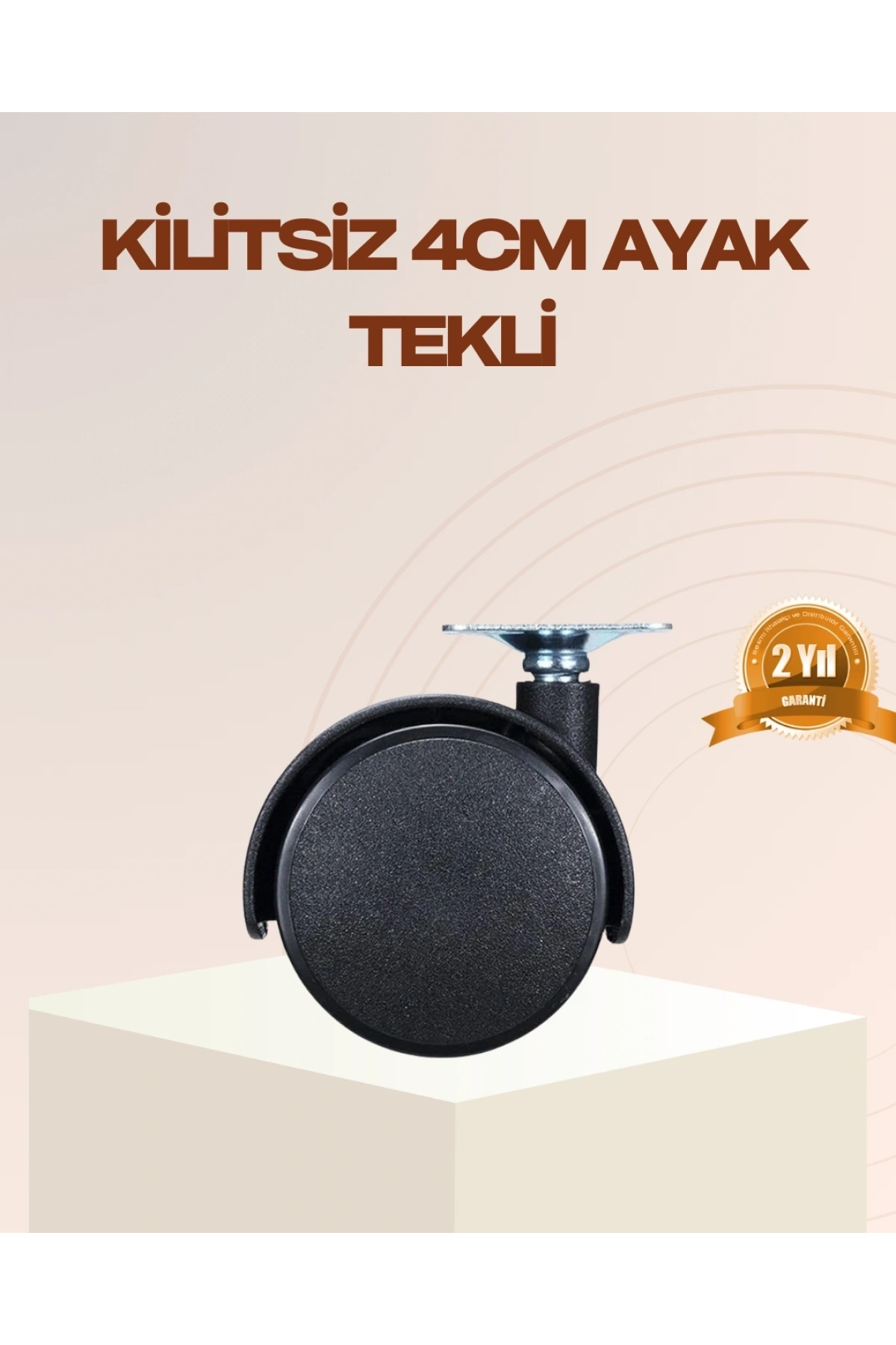 4 cm Kilitsiz Mobilya Ayağı Tekli Kolay Dönen Masa ve Sehpa Ayağı