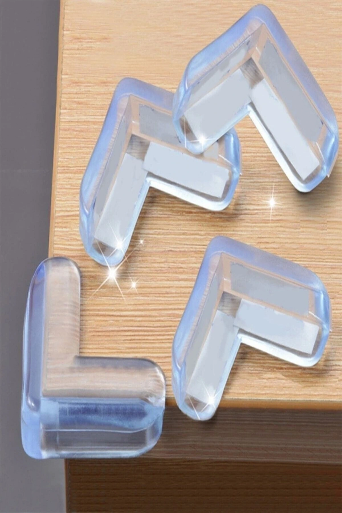 4 lü Masa Sehpa Köşe Koruyucu Silikon- Çocuk Koruma Aparatı (5047)