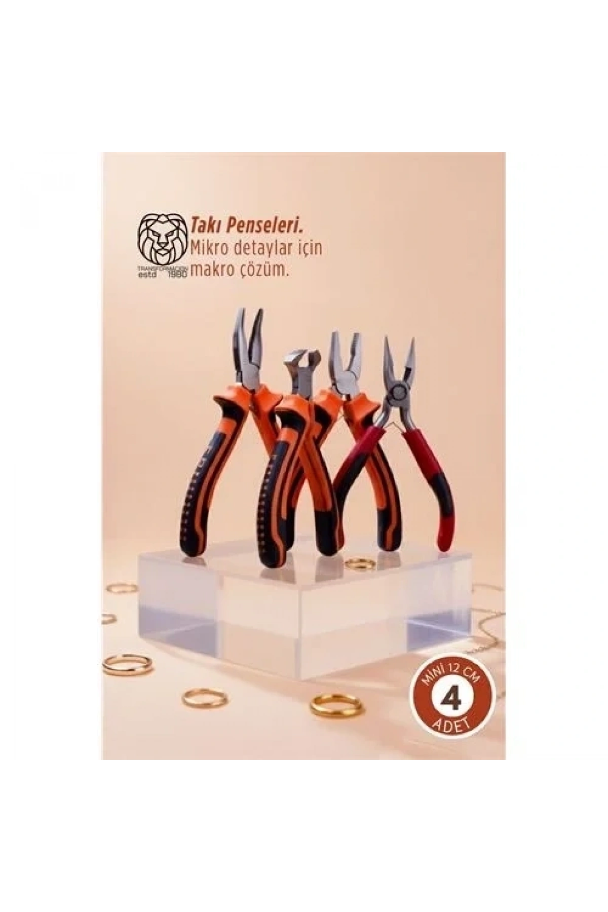 4lü Profesyonel Takı Tasarım & Hobi Pense Seti (hassas İşçilik Kiti)