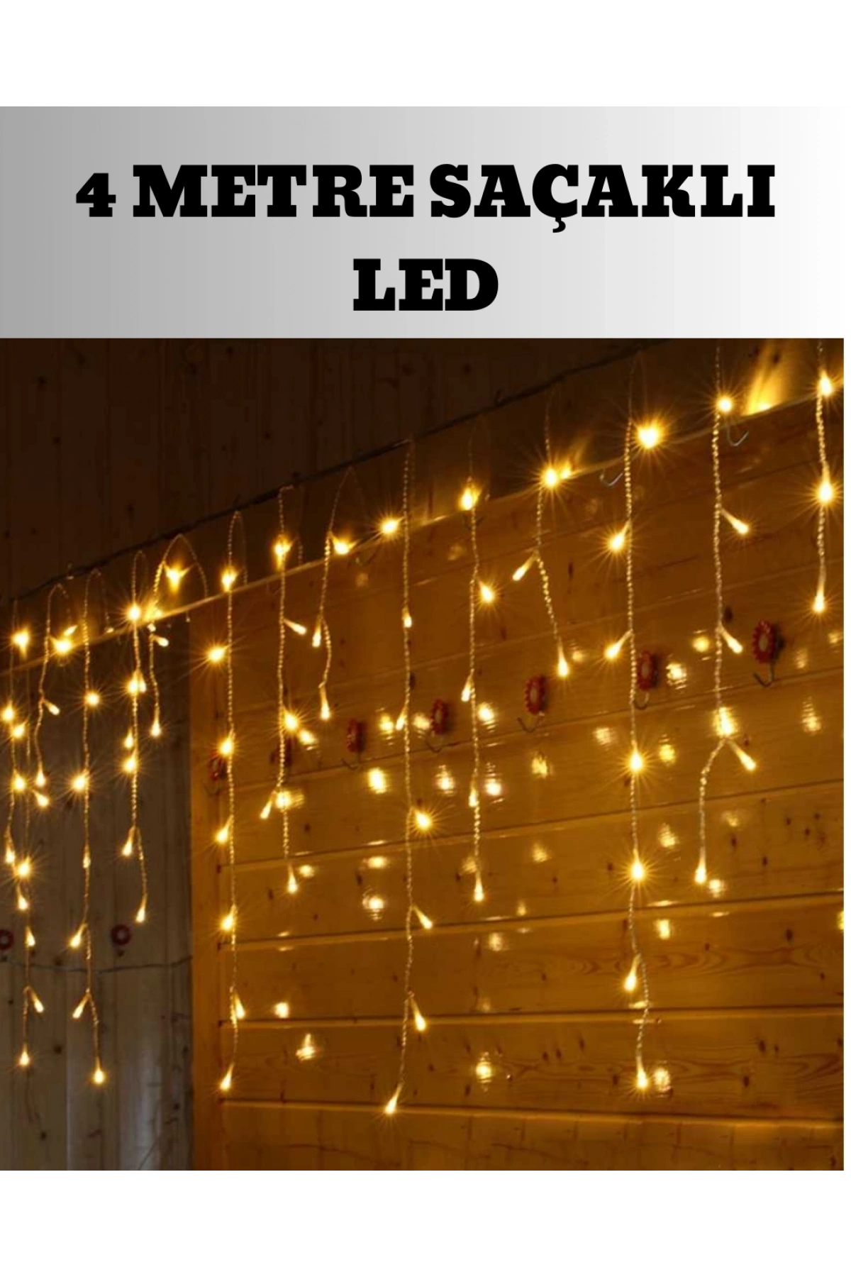 4 Metre Şelale Led Işık Perdesi Dekoratif