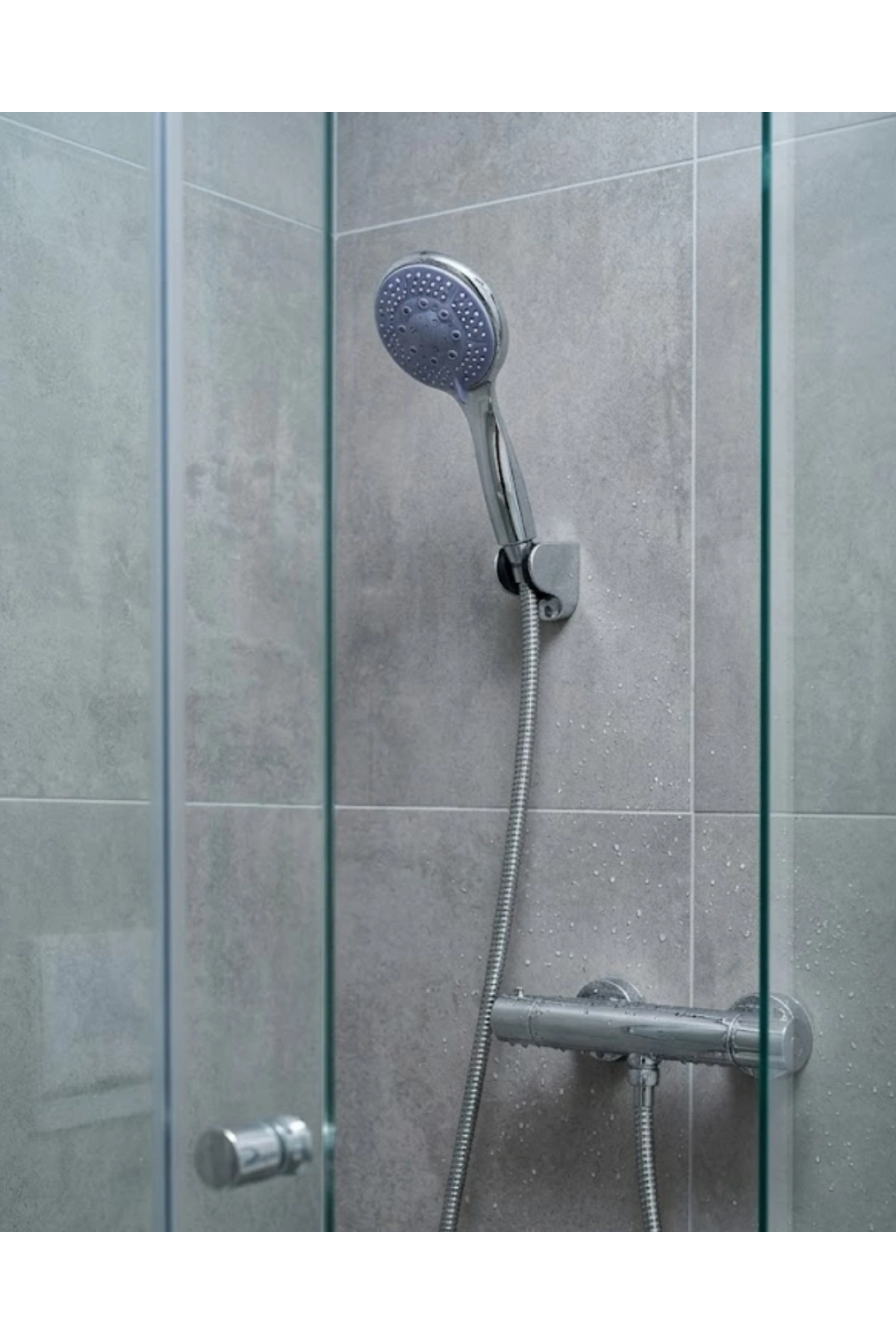 4 Modlu El Duşu Başlığı Spiral Hortumlu Duş Seti Banyo Aksesuarı