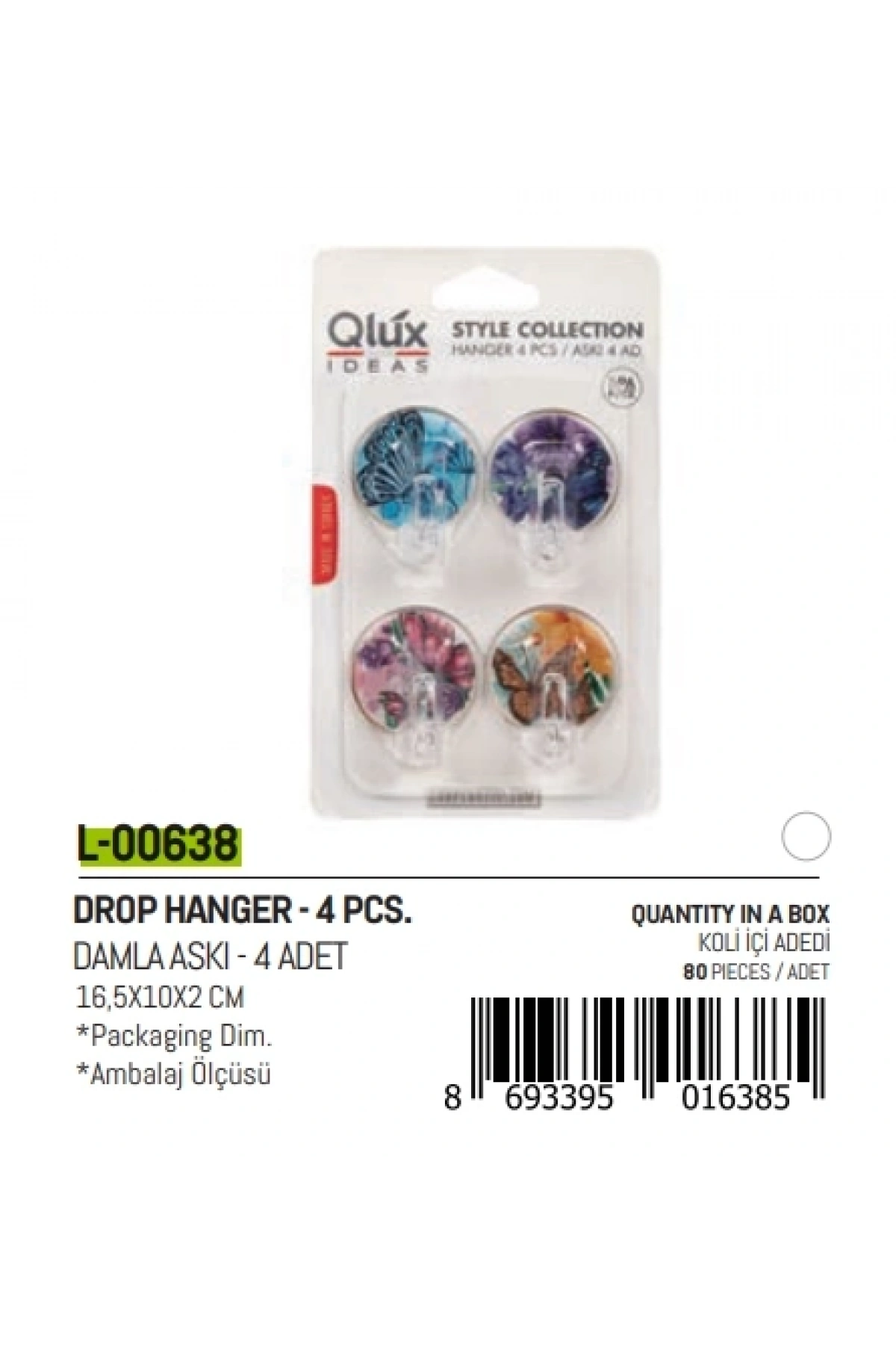 4 PARÇA  DAMLA KÜÇÜK YAPIŞKAN ASKI (5047)