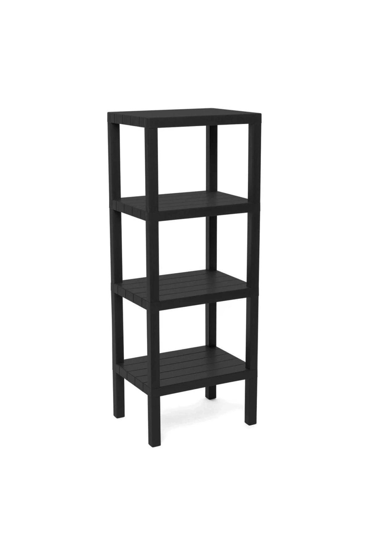 4 RAFLI - SİYAH MODÜLER ÜNİTE PLASTİK 38x29x100 cm (5047)