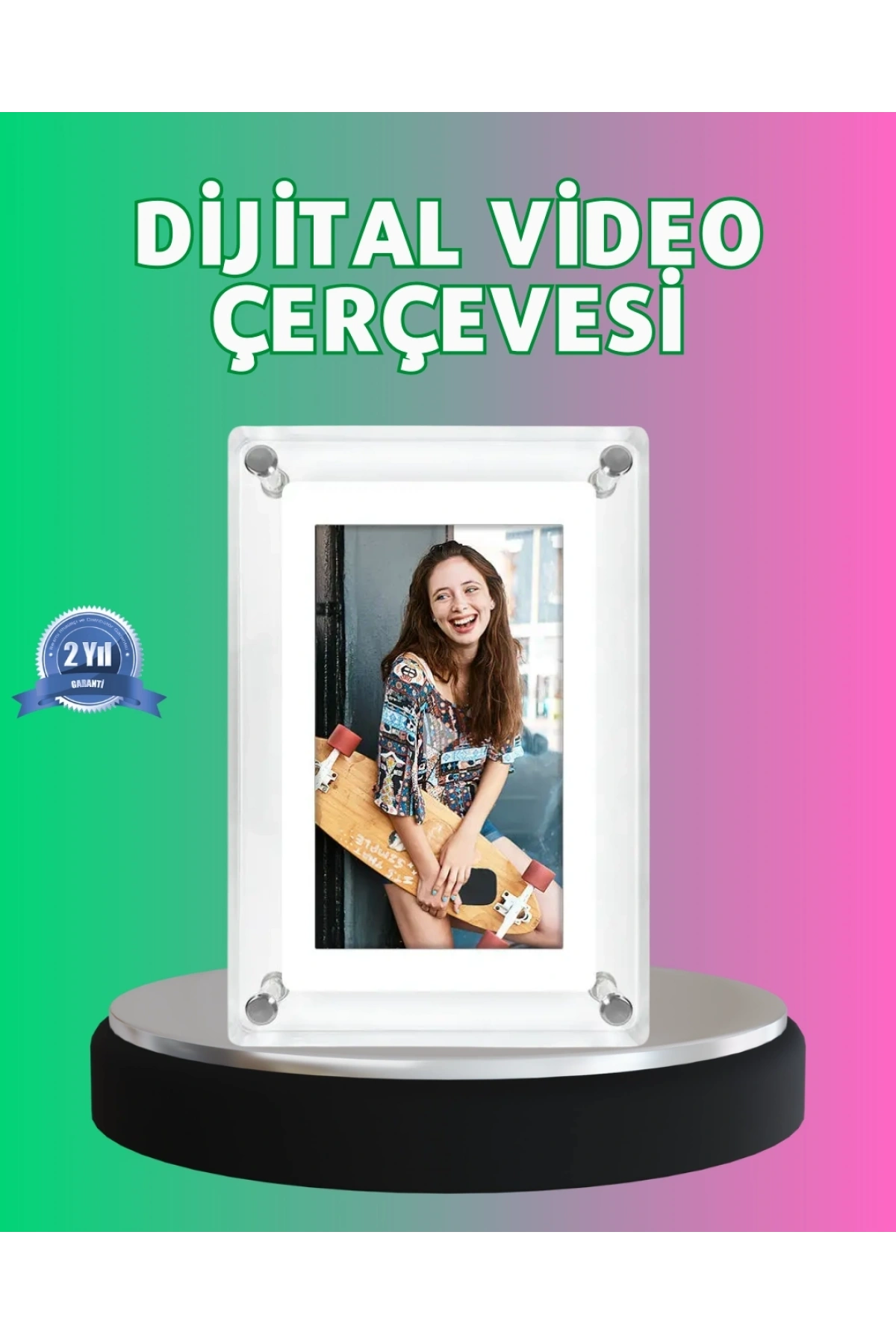 450 Nit Yüksek Parlaklık 7 İnç Dijital Resim Çerçevesi – Her Açıdan Net Görüntü