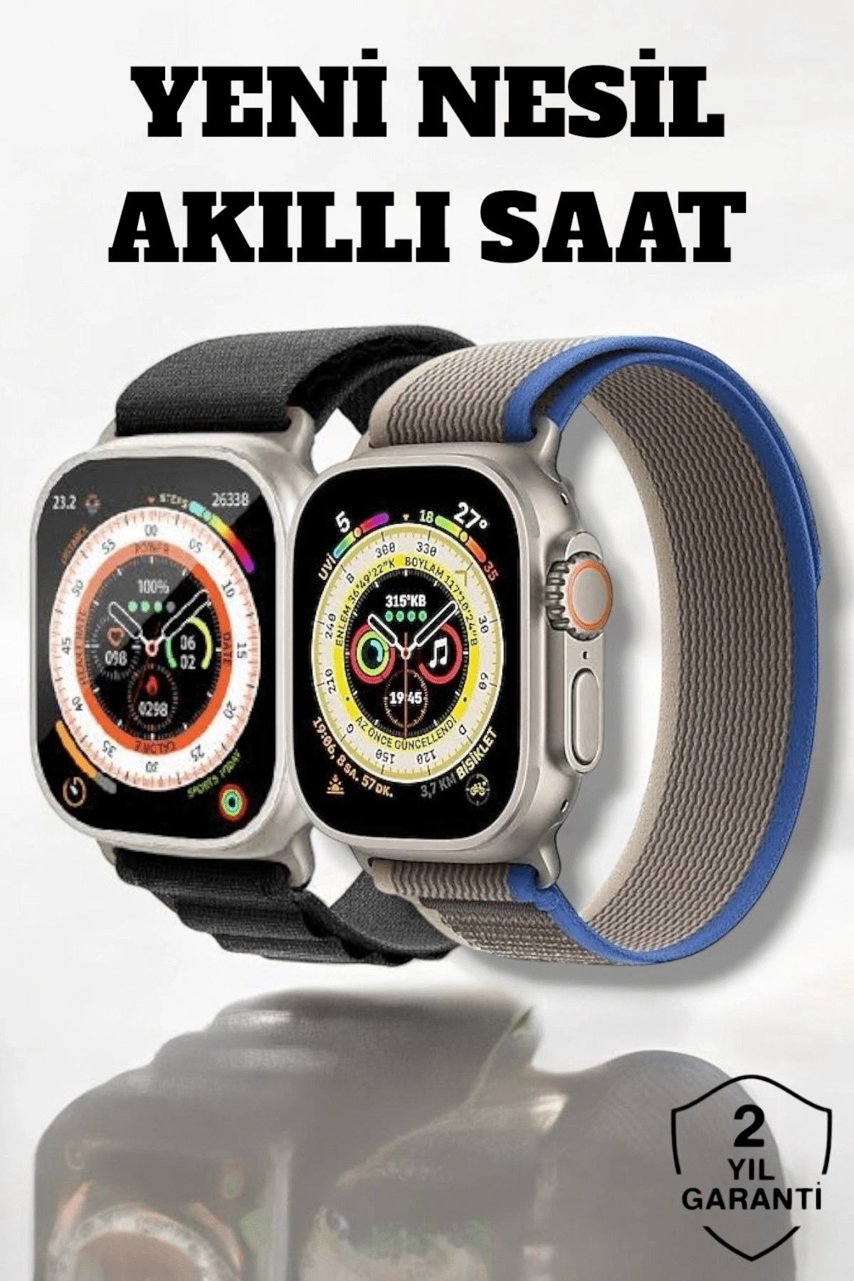 49MM Ekranlı, Kan Basıncı ve Adımsayar Özellikli Bluetooth Akıllı Saat