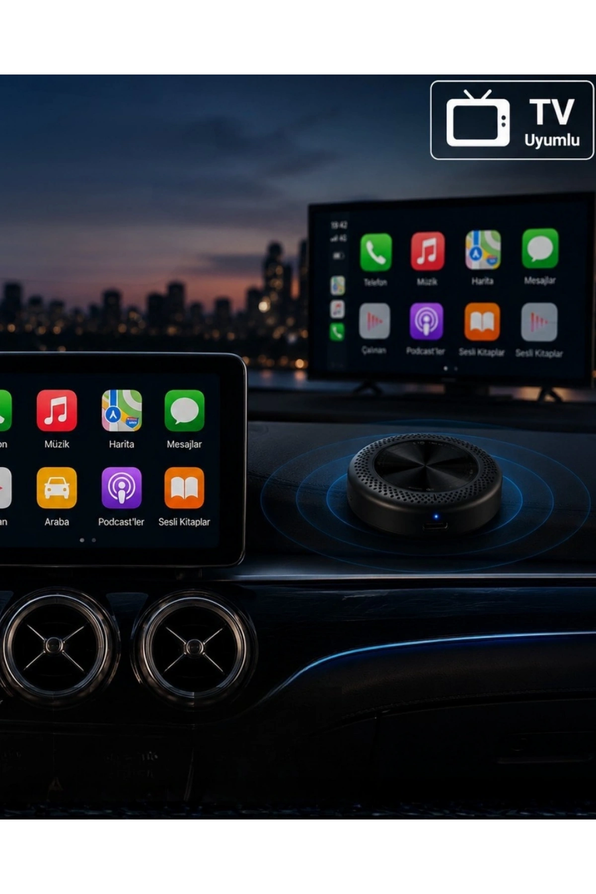4GB 64GB CarPlay Android Auto Destekli 4G Sim Kartlı Akıllı Multimedya Kutusu