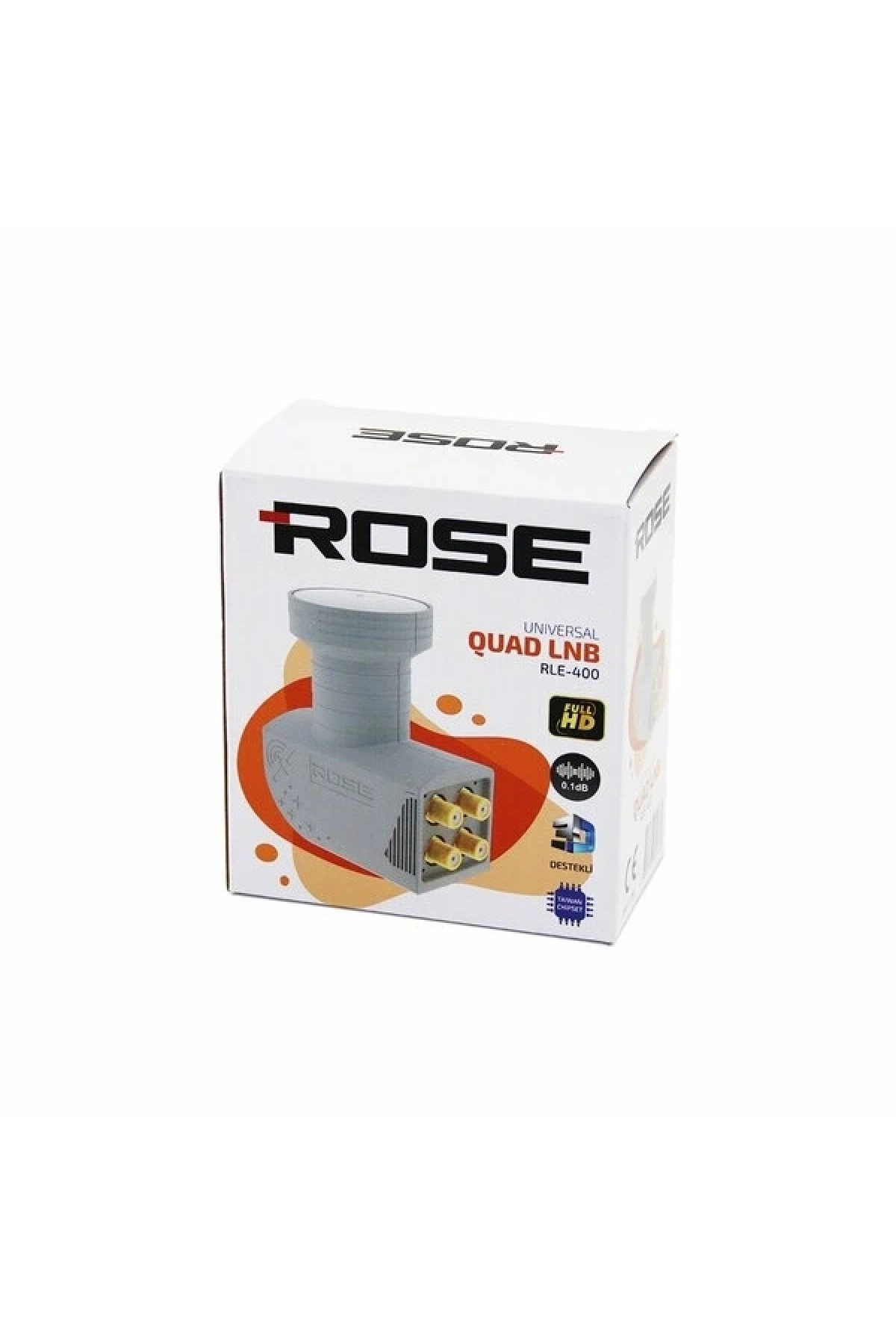 4LÜ UYDU LNB UNIVERSAL QUAD FULL HD -  3D - 0.1DB RLE-400 (5047)