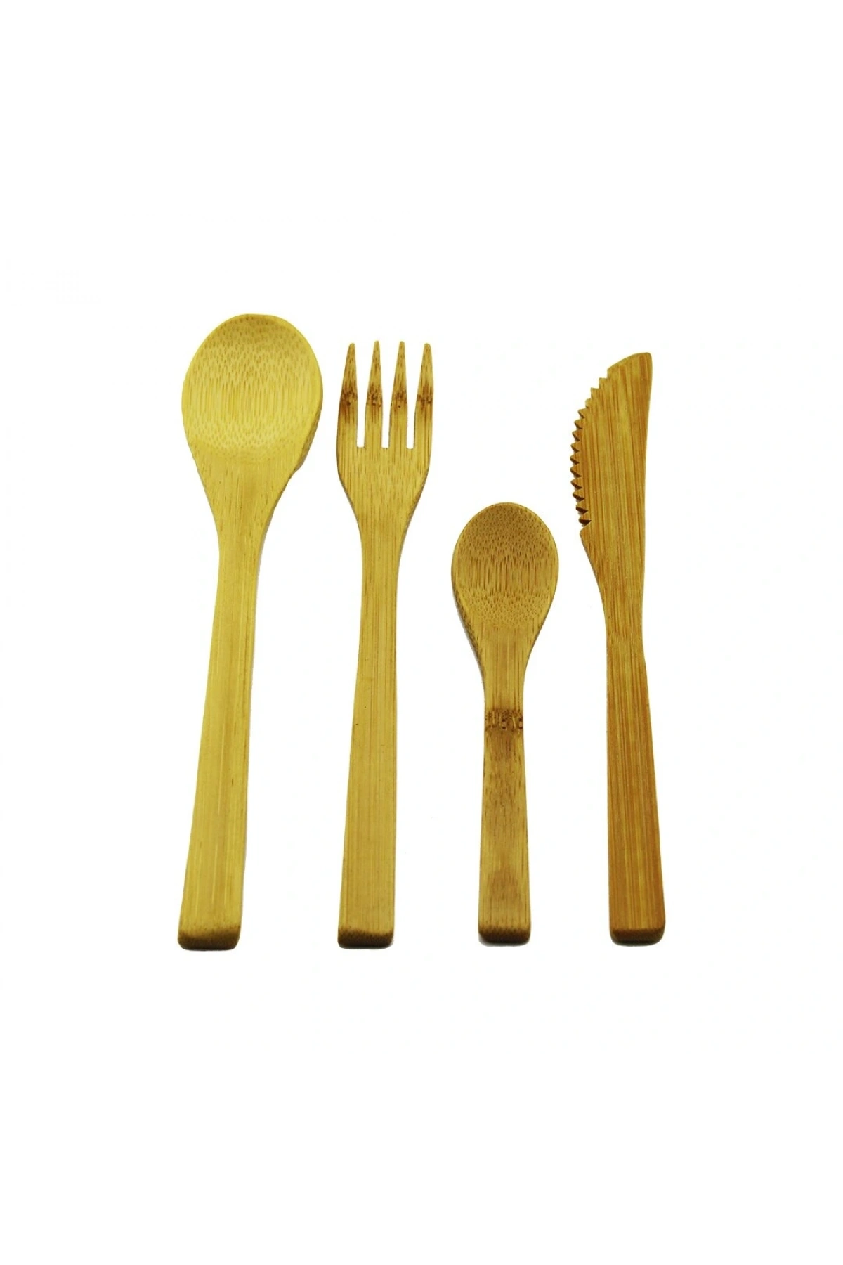 4PCS  AHŞAP BAMBU MUTFAK SETİ  2 KAŞIK - ÇATAL - BIÇAK (5047)