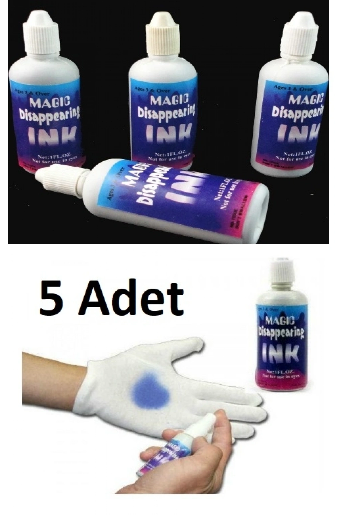 5 Adet Sihirli Şaka Mürekkebi