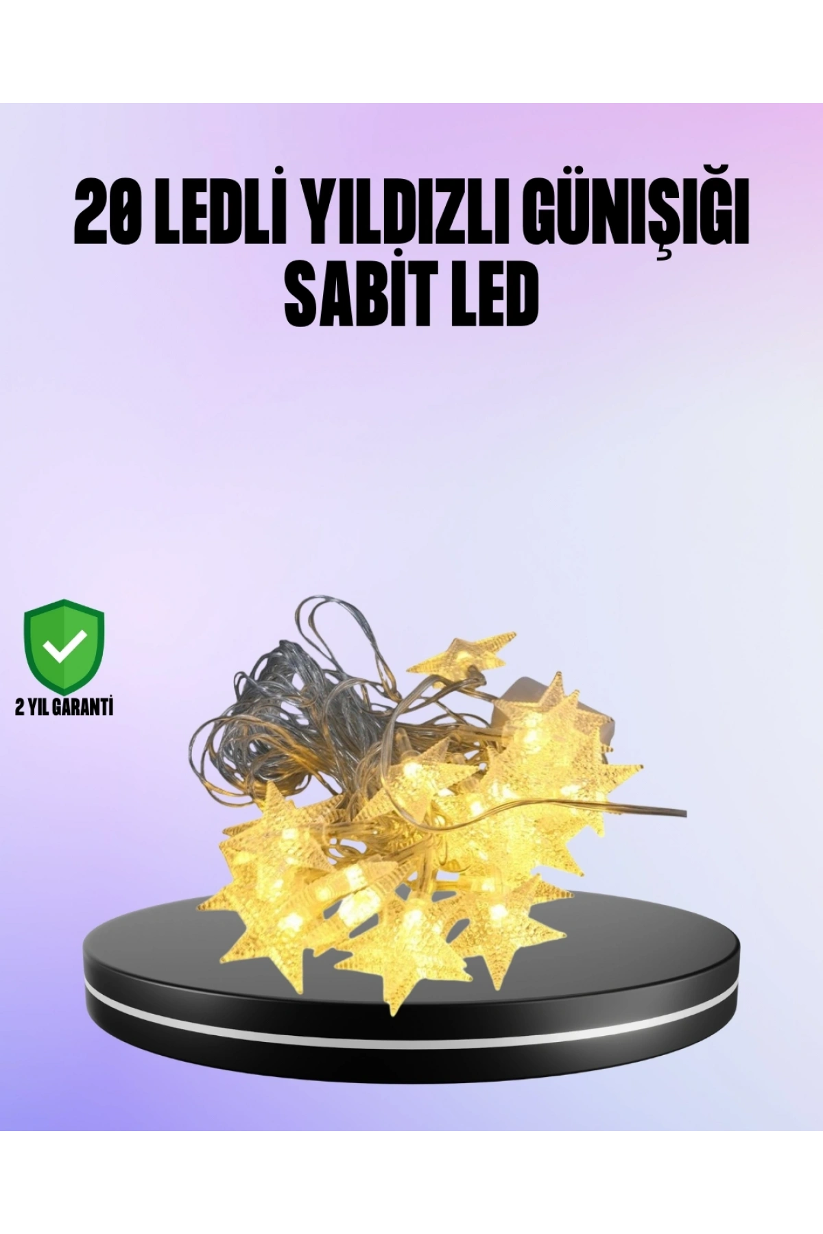 5 Metre Yıldız Şeklinde Led Şerit Işık Sabit Beyaz Aydınlatma