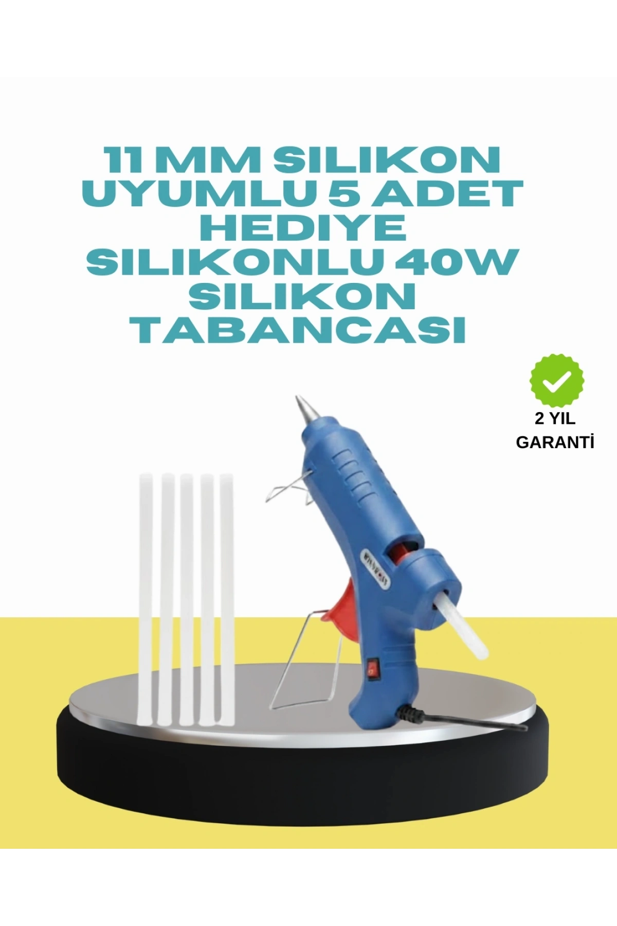 5 Silikon Hediyeli 40W Silikon Tabancası Ev ve Hobi Kullanımı