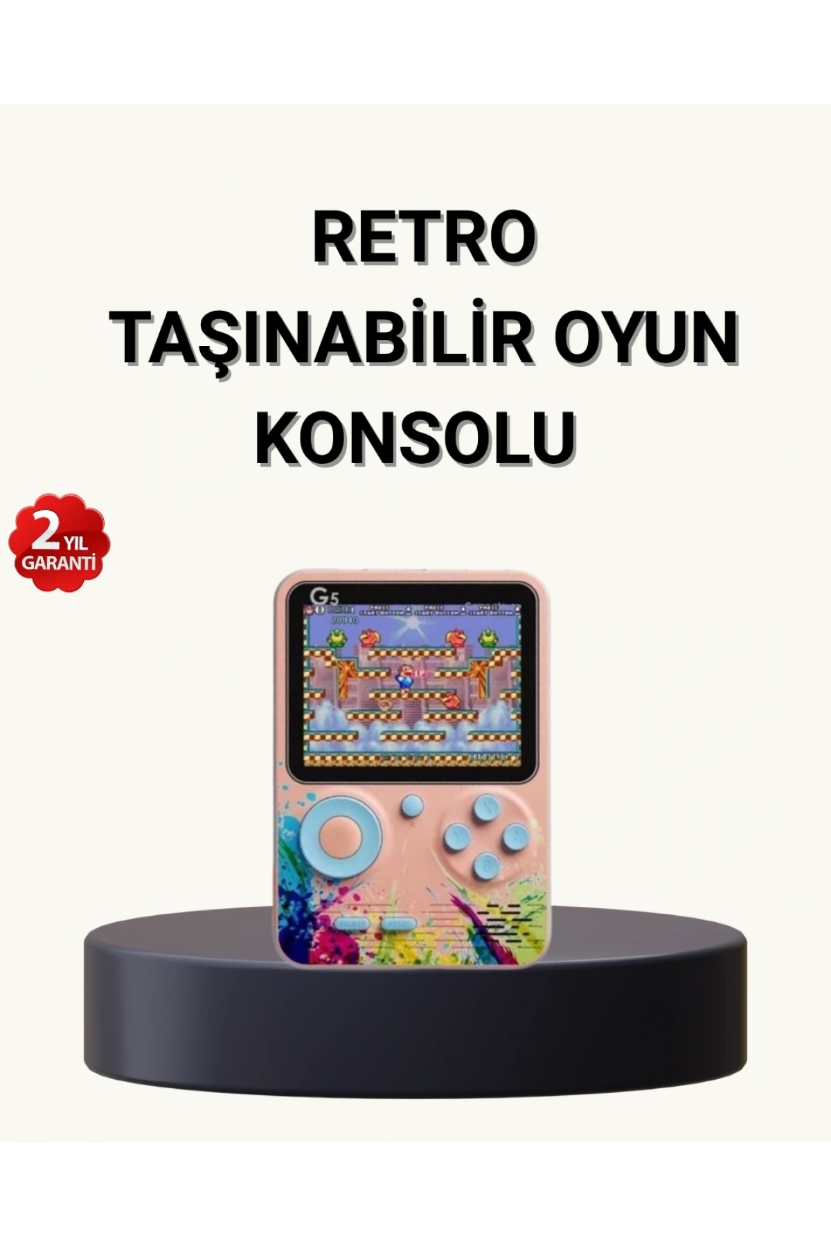 500 Klasik Oyunlu Retro Oyun Konsolu Taşınabilir ve TV Bağlantılı