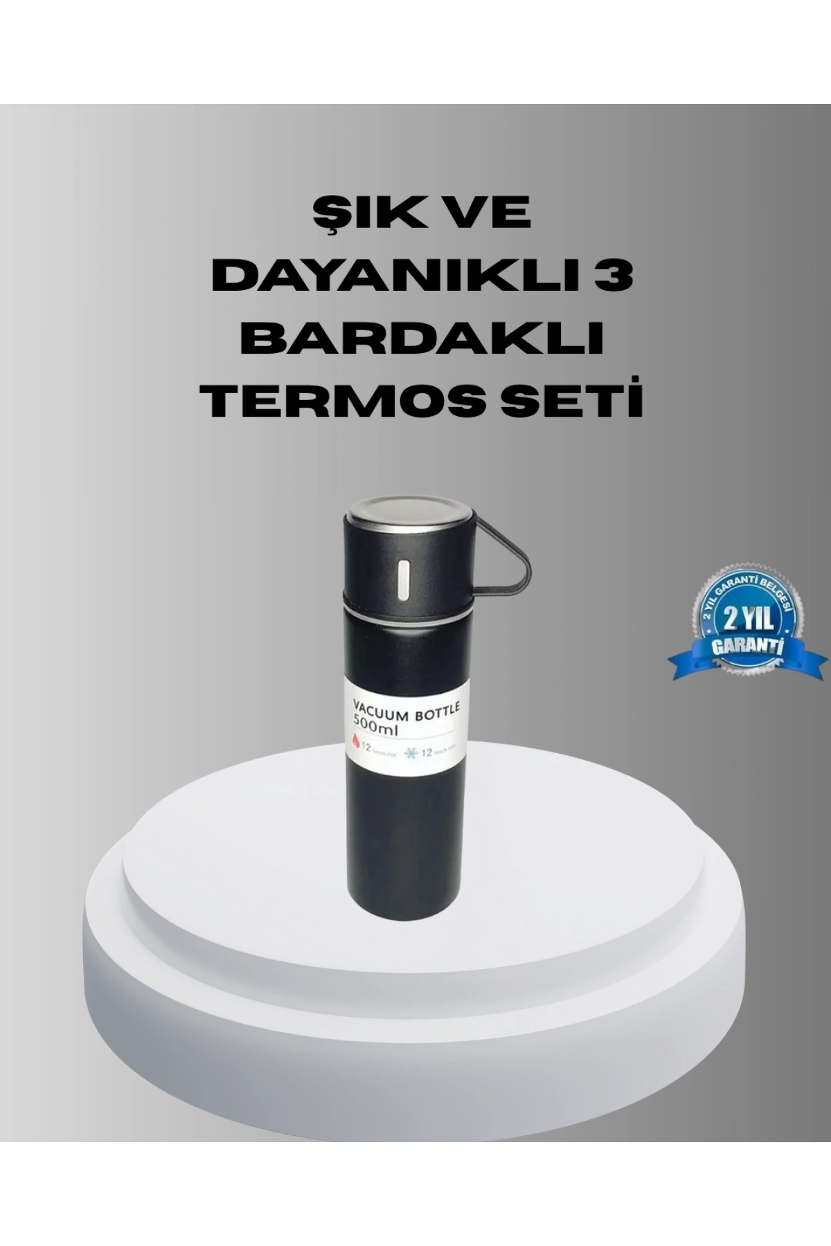 500 ml Vakumlu Termos – Çift Kat Paslanmaz Çelik, Sızdırmaz Kapağıyla Sıcak ve Soğuk İçeceklere Özel