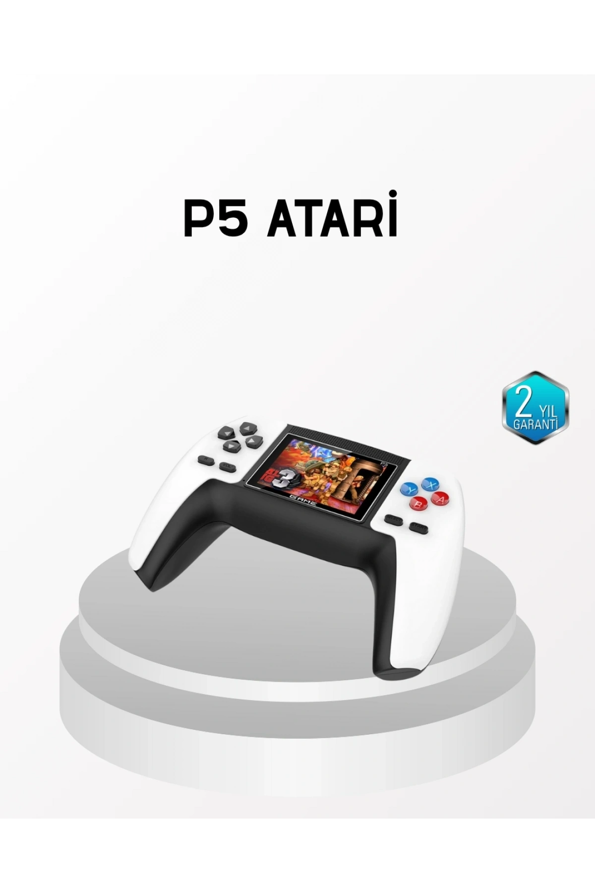 520 Klasik Oyunlu P5™ ControllerView Retro Konsol – Şarjlı,  Ergonomik Tasarım