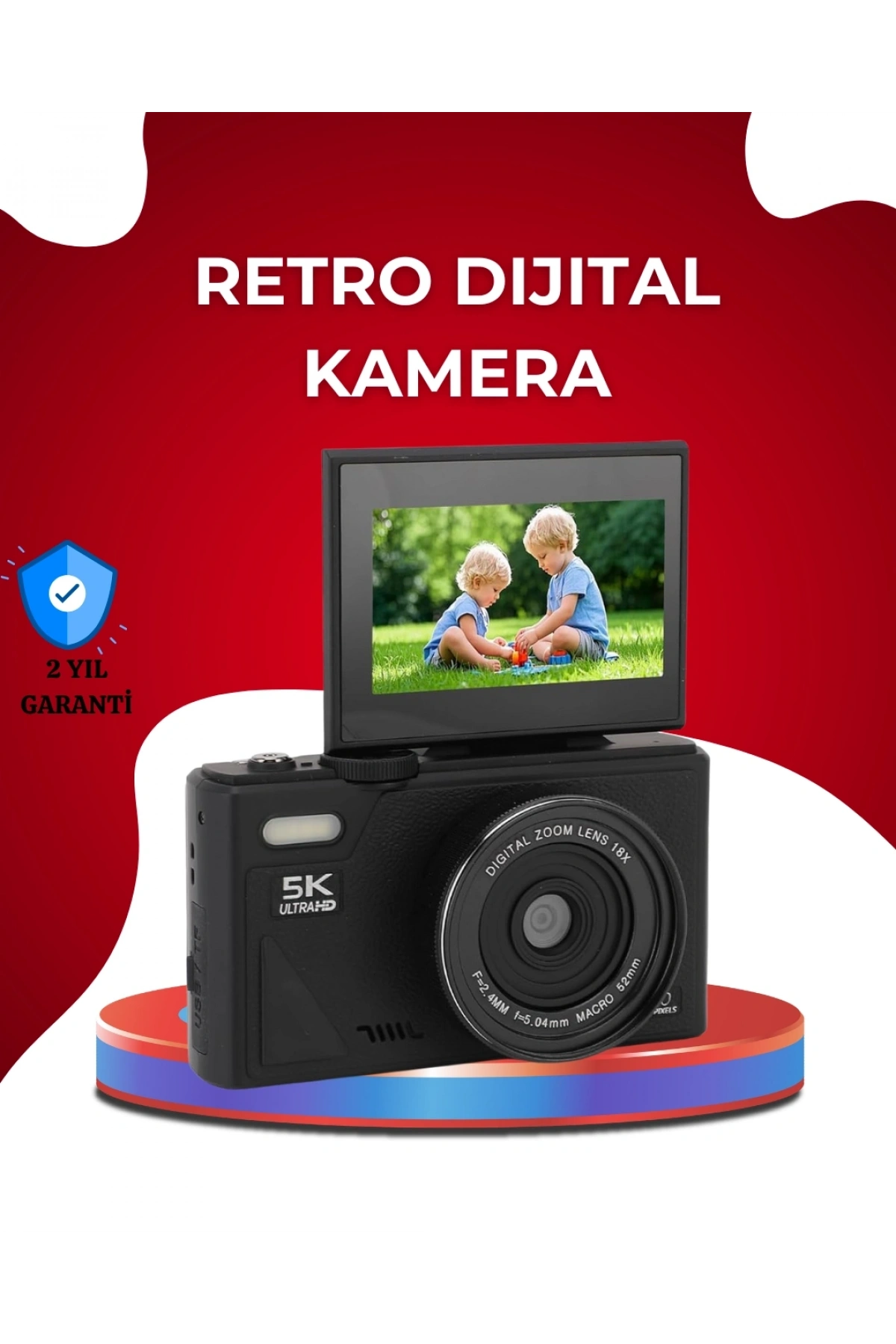 5K Ultra HD Kamera Gülümseme Algılama Otofokus 18x Optik Zoom