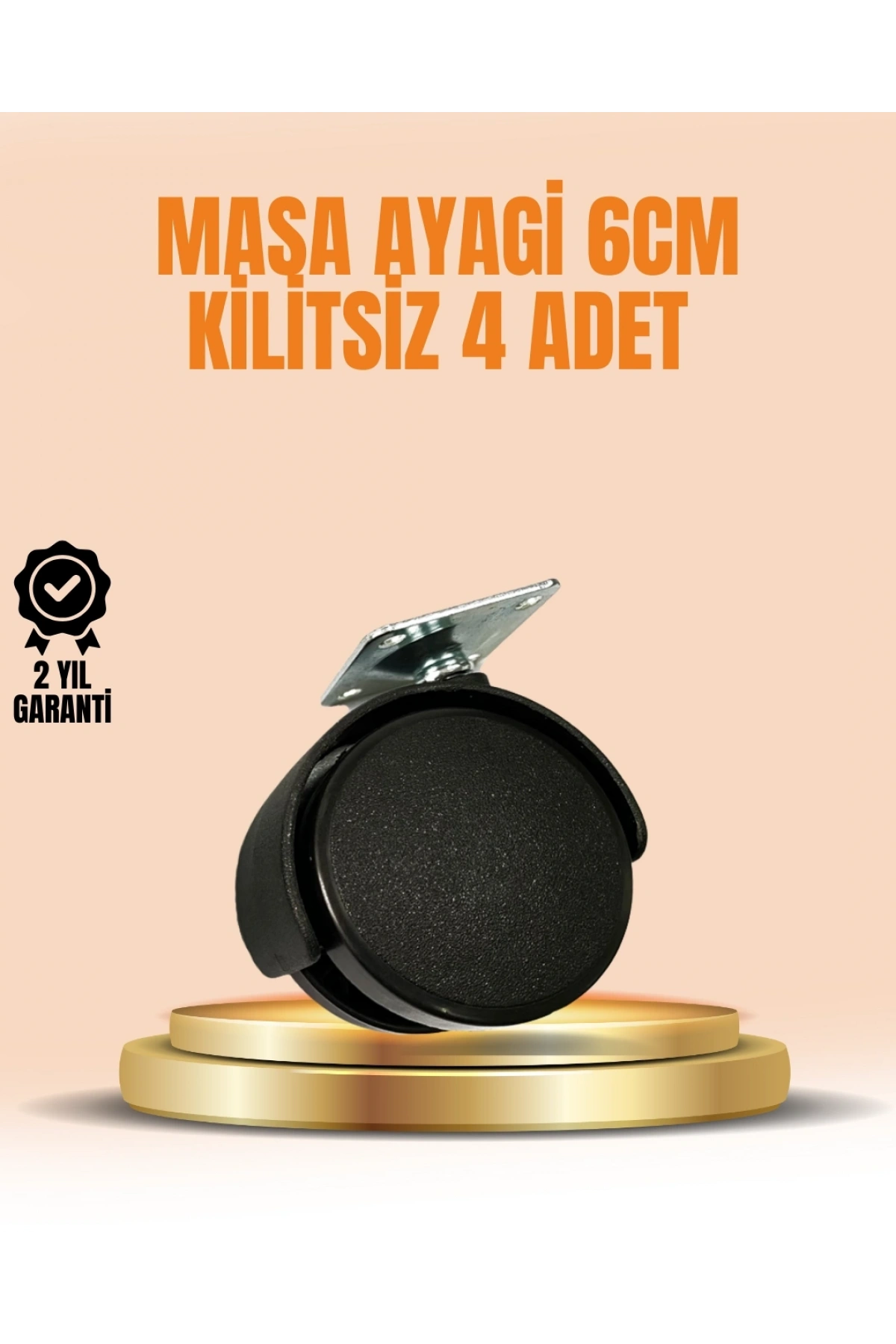 6 cm Kilitsiz Masa Ayağı Tekerleği 4’lü Set Çok Amaçlı