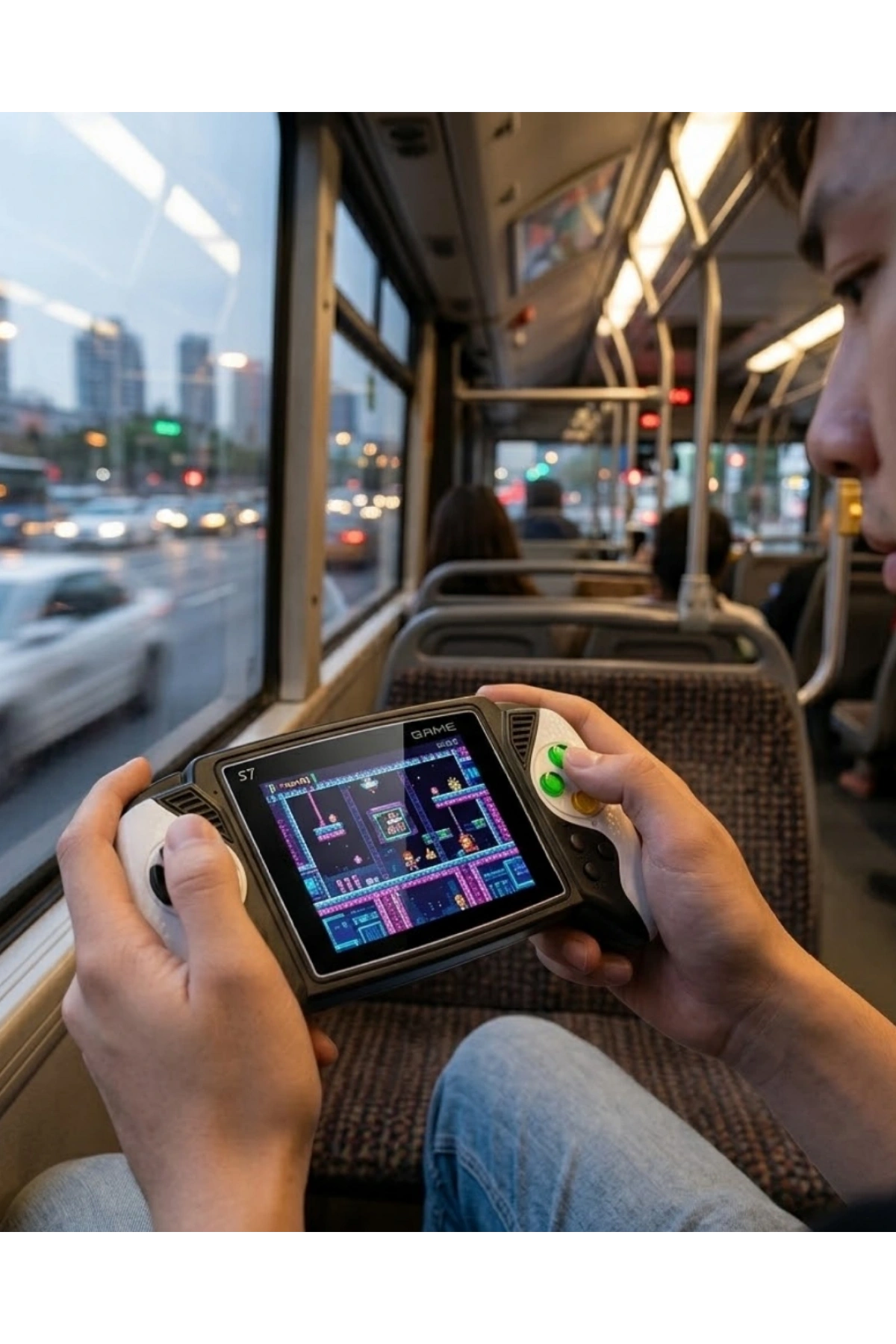 620 Klasik Oyunlu Mini El Konsolu Şarjlı Batarya HD Görüntü