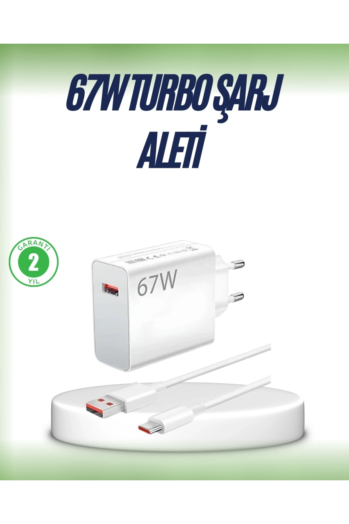 67 Watt Çift Turbo Şarj Adaptörü  Reno 4 5 6 Uyumlu