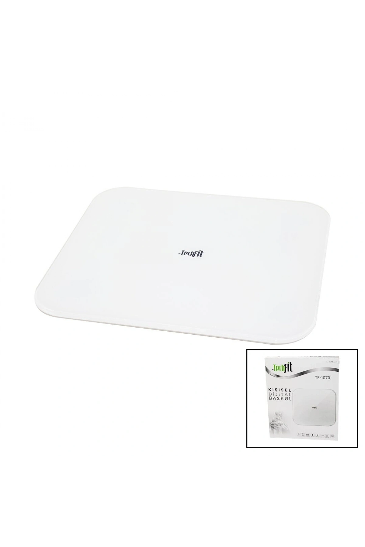 GİZLİ EKRAN -SOFT BEYAZ CAM ZEMİN  DİJİTAL BASKÜL TERAZİ 180KG SENSÖR -LED EKRAN -ODA℃ TF-1070 (5047)