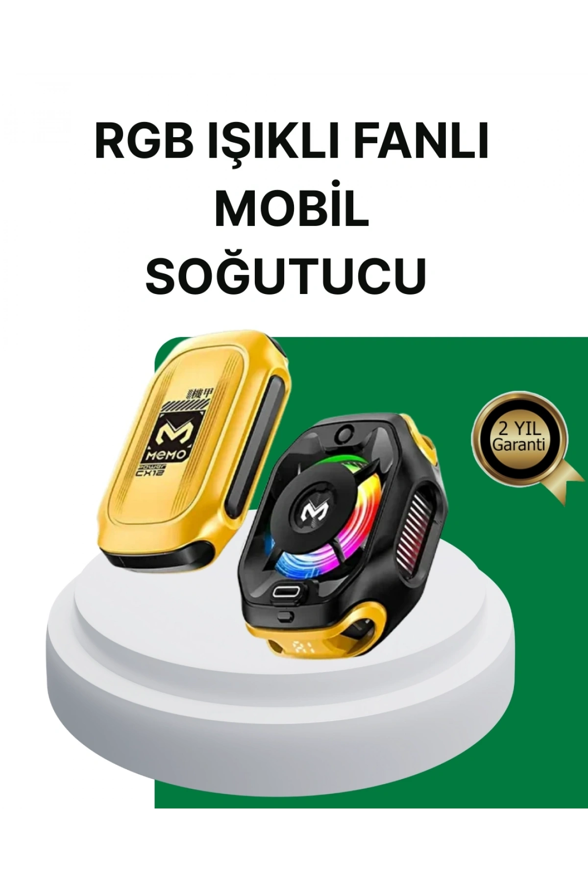 7 Kanatlı Vortex Fanlı Akıllı Telefon Soğutma Aparatı