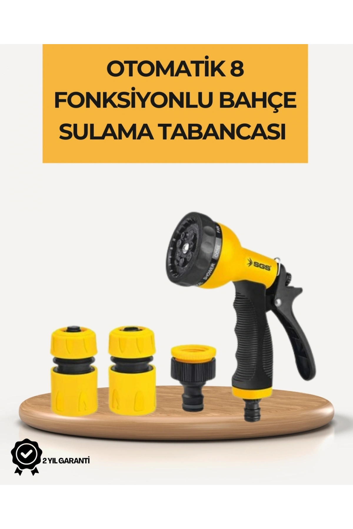 8 Modlu Bahçe Sulama Tabancası Seti Bitki Çiçek Araç Temizleme