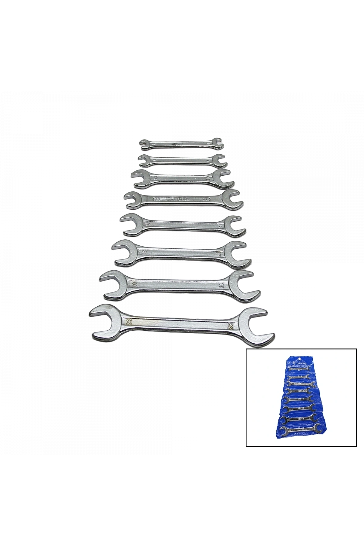 8 PARÇA  AĞZI AÇIK 6-22MM ANAHTAR TAKIMI (5047)