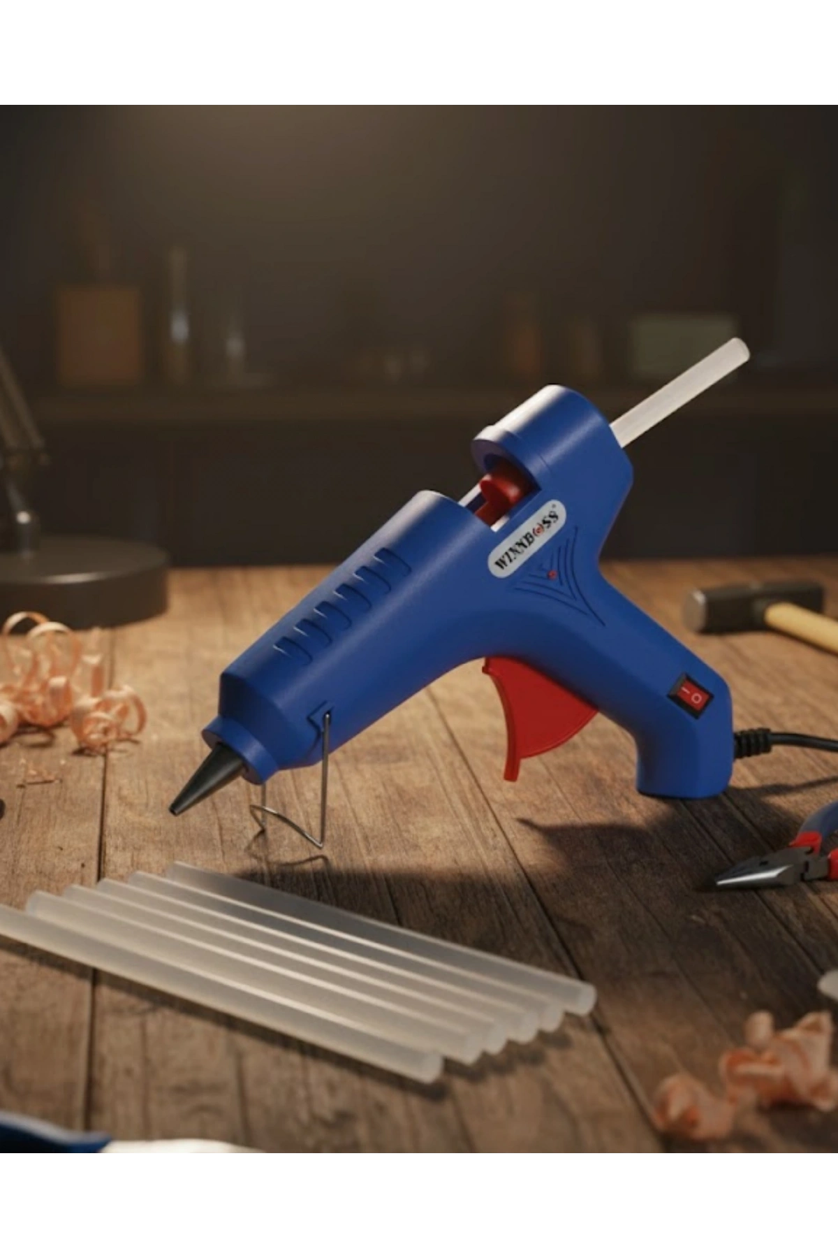 80 W Profesyonel Silikon Tabancası 11 mm Uyumlu 5 Adet Hediye Silikon
