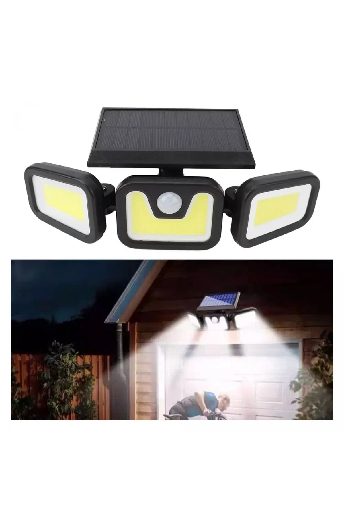 85W Güneş Enerjili Hareket Sensörlü Duvar Lambası Kutusu 2 Ünite (5047)