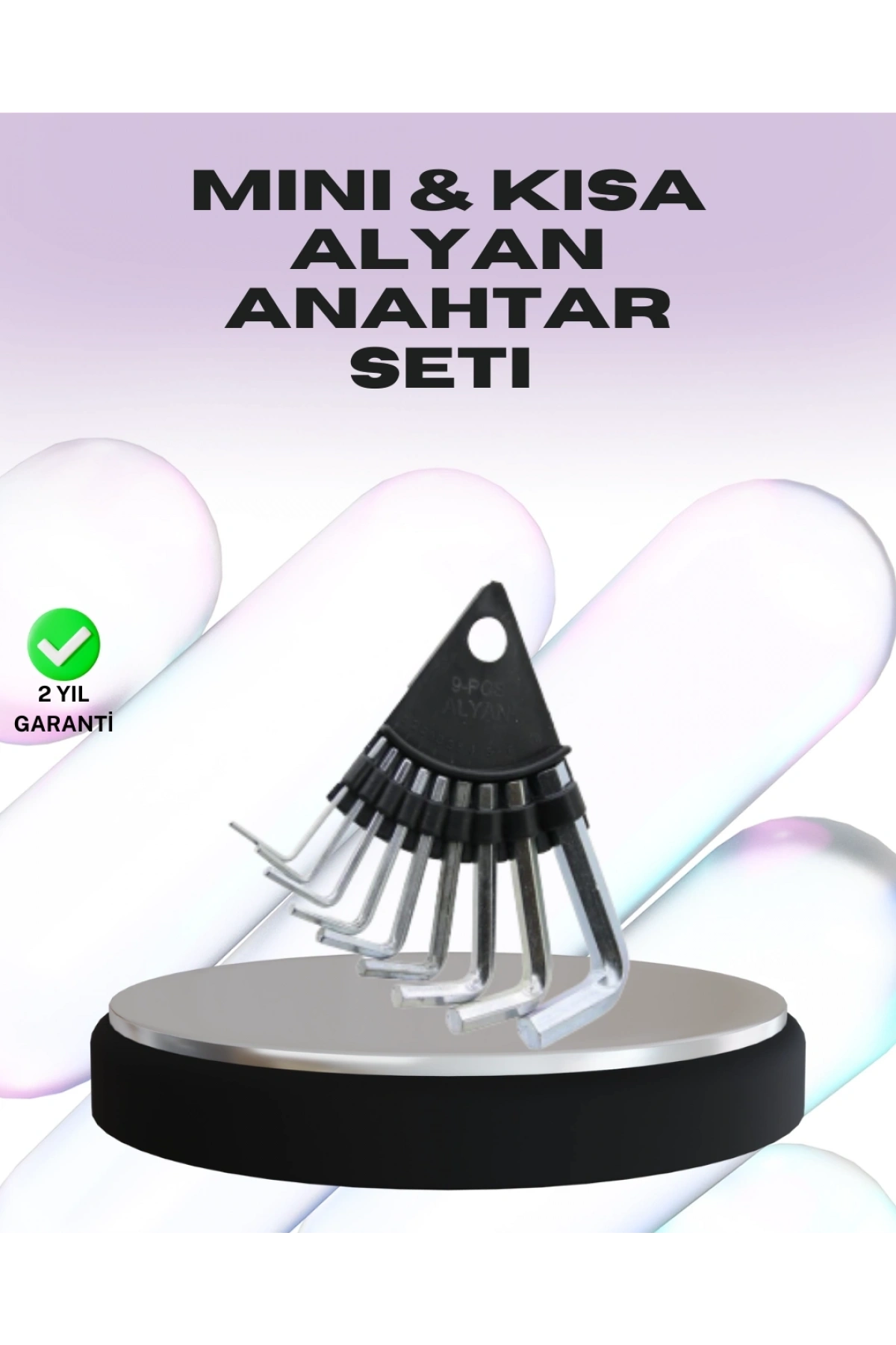 9 Parça Alyan Anahtar Seti Farklı Metrik Ölçü Pratik Taşıma