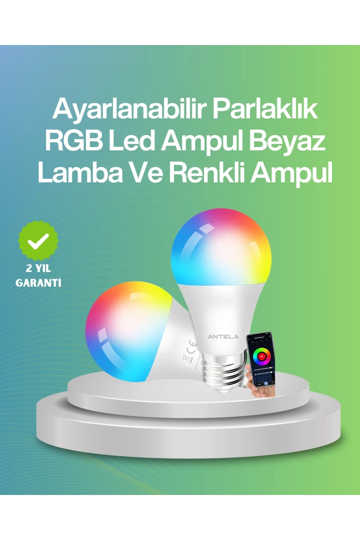 9 Watt Beyaz Işık ve Renk Ayarlı Akıllı LED Ampul