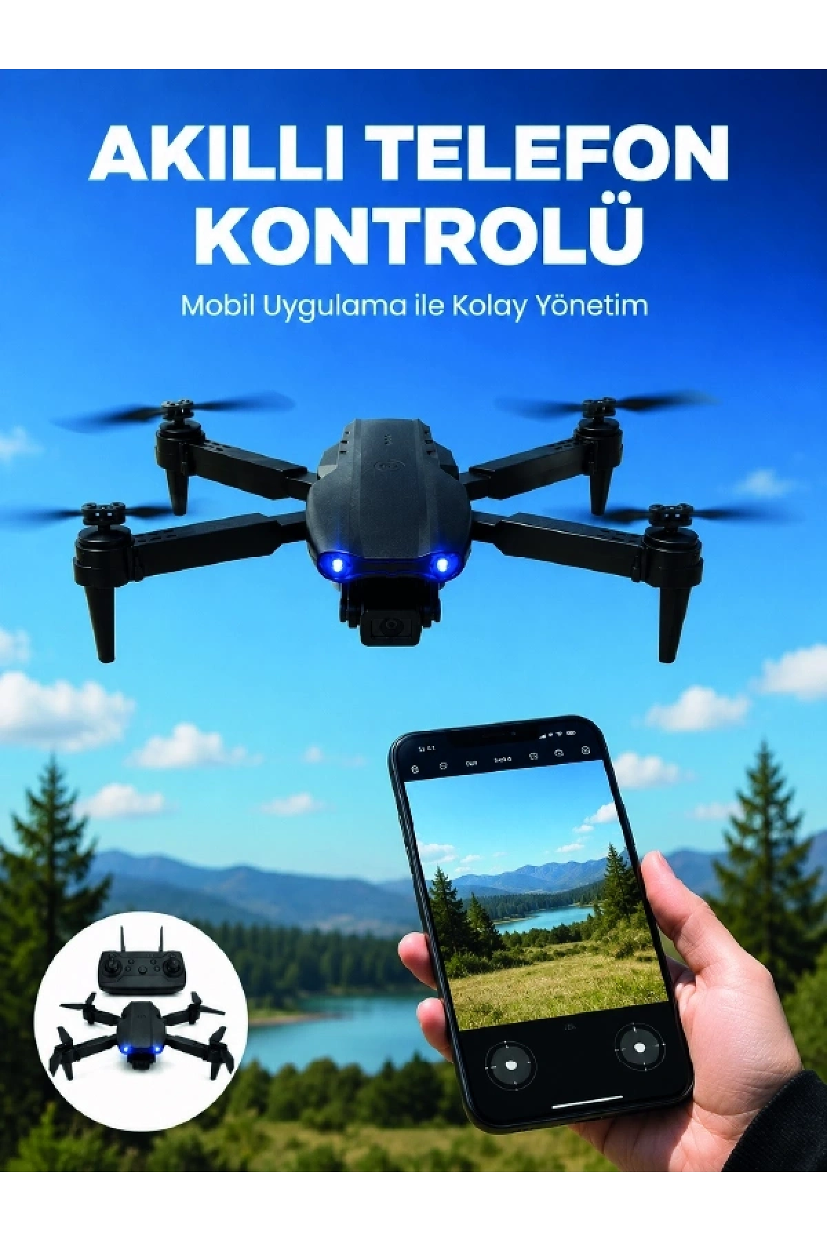 99 Pro Akıllı Kamera Drone Katlanabilir Gövde 4K HD Kamera ve APP Kontrolü