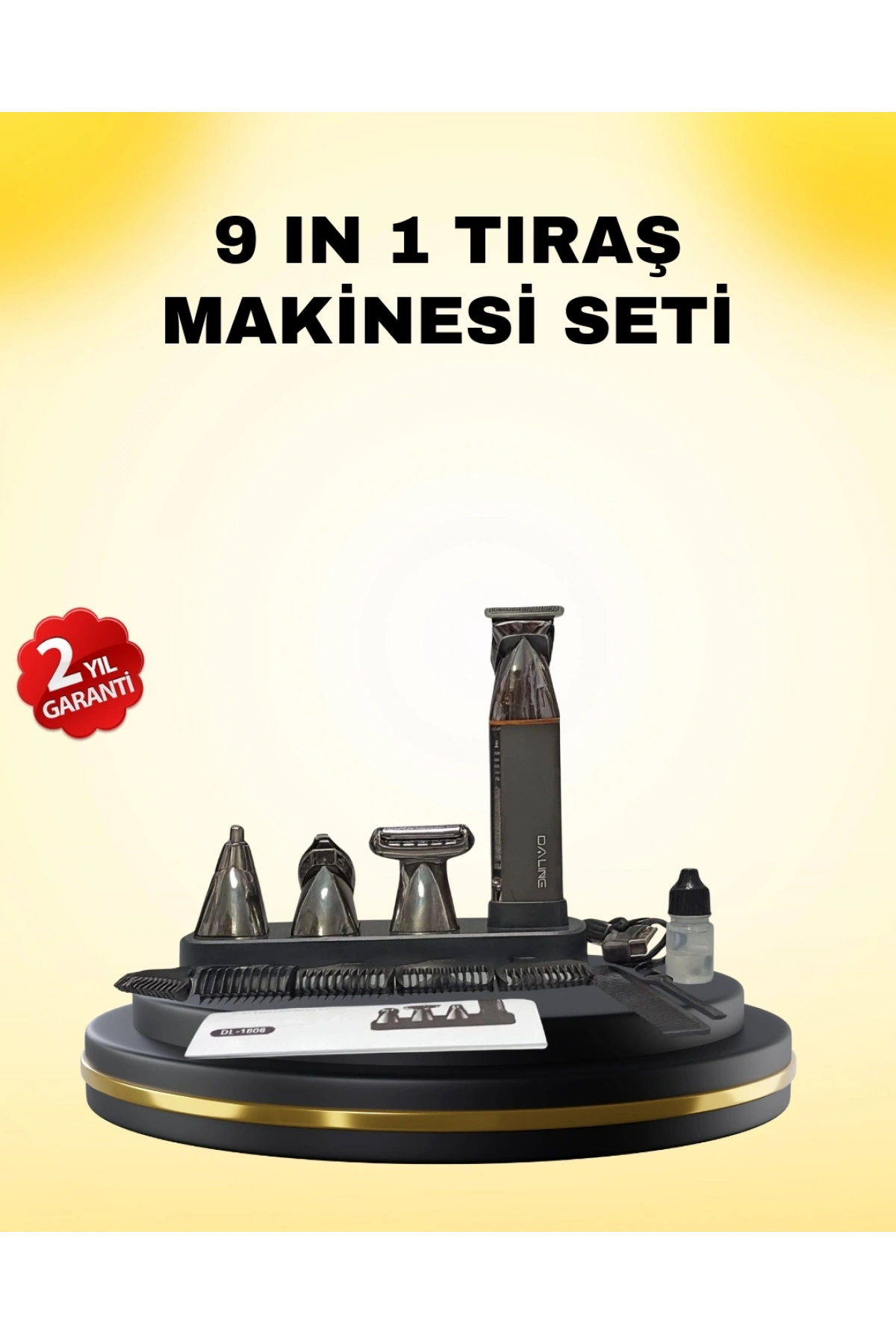 9’u 1 Arada Bakım Seti Güçlü Motorlu Saç Sakal Burun Kulak Trimmer