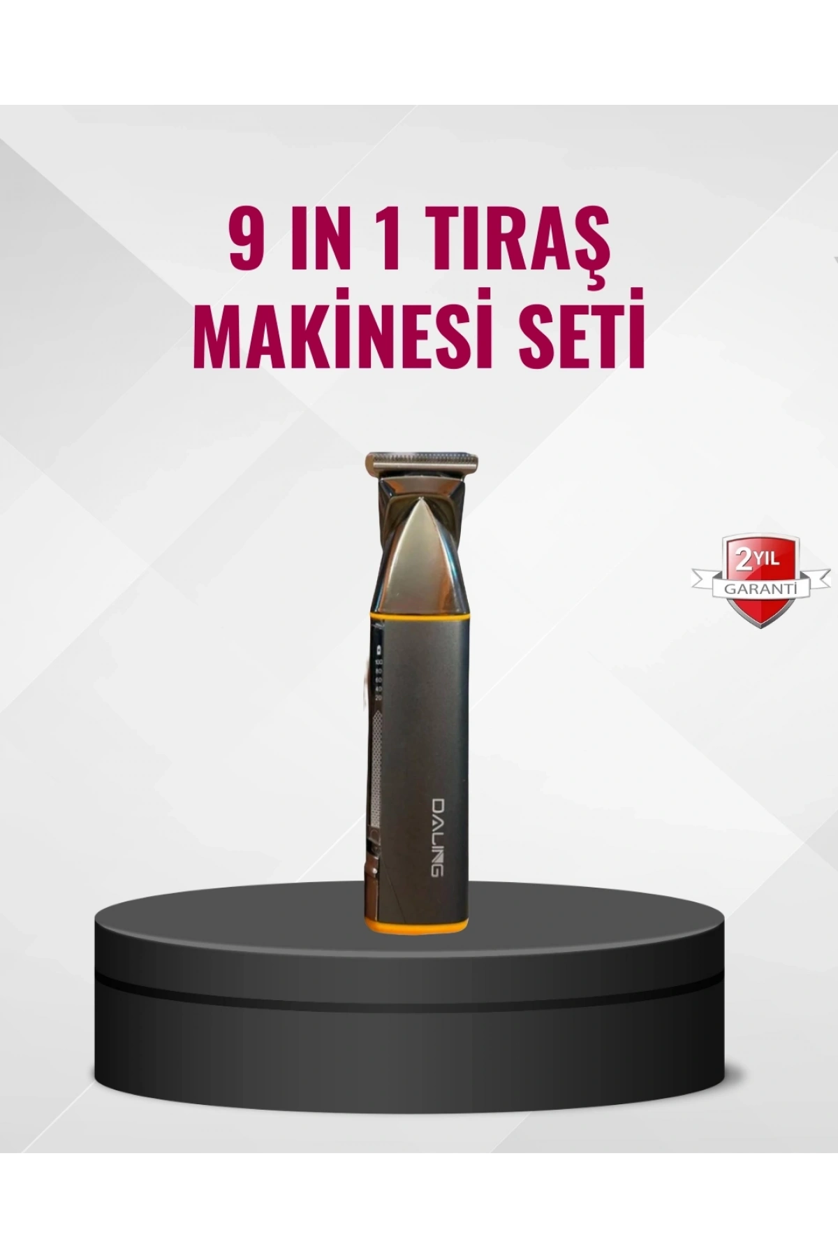 9’u 1 Arada Çoklu Bakım Tıraş Seti Profesyonel Saç Sakal Kesme