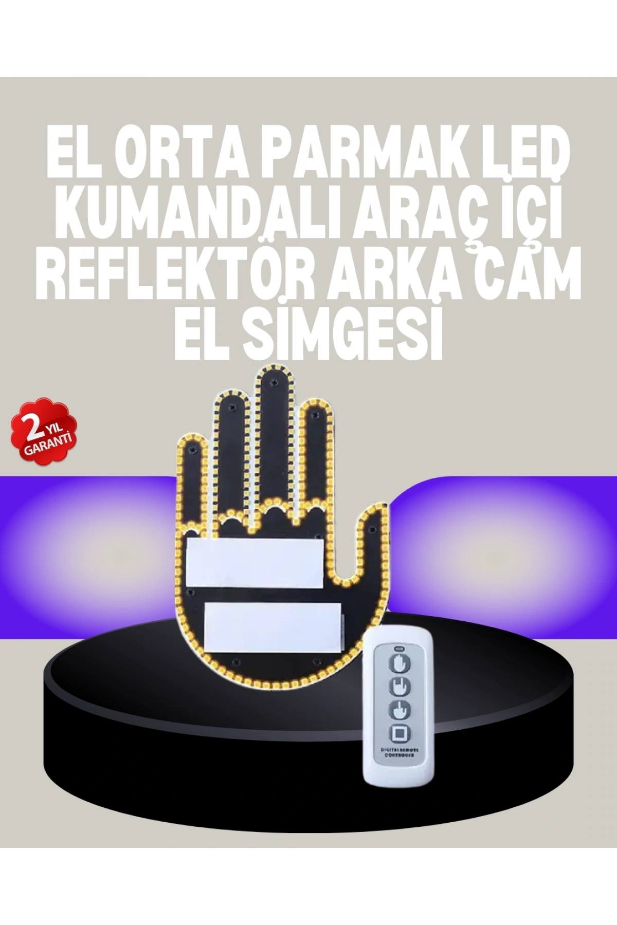 A Kalite Uzaktan Kumandalı LED Park Uyarı Işığı El Figürlü Model