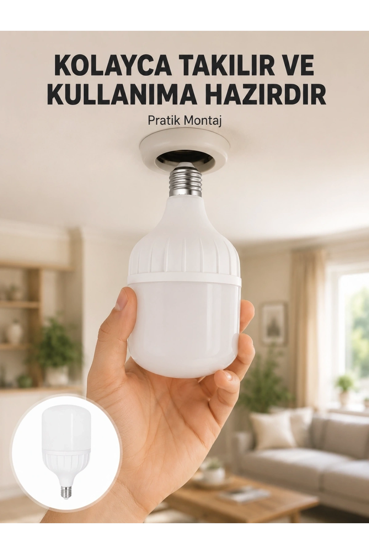 Acil Durumlara Uygun Şarjlı Torch LED Ampul 30 Watt Yeni Nesil