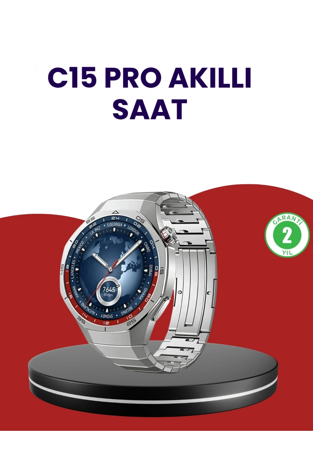 Adım Sayar ve Uyku Takip Özellikli Akıllı Saat