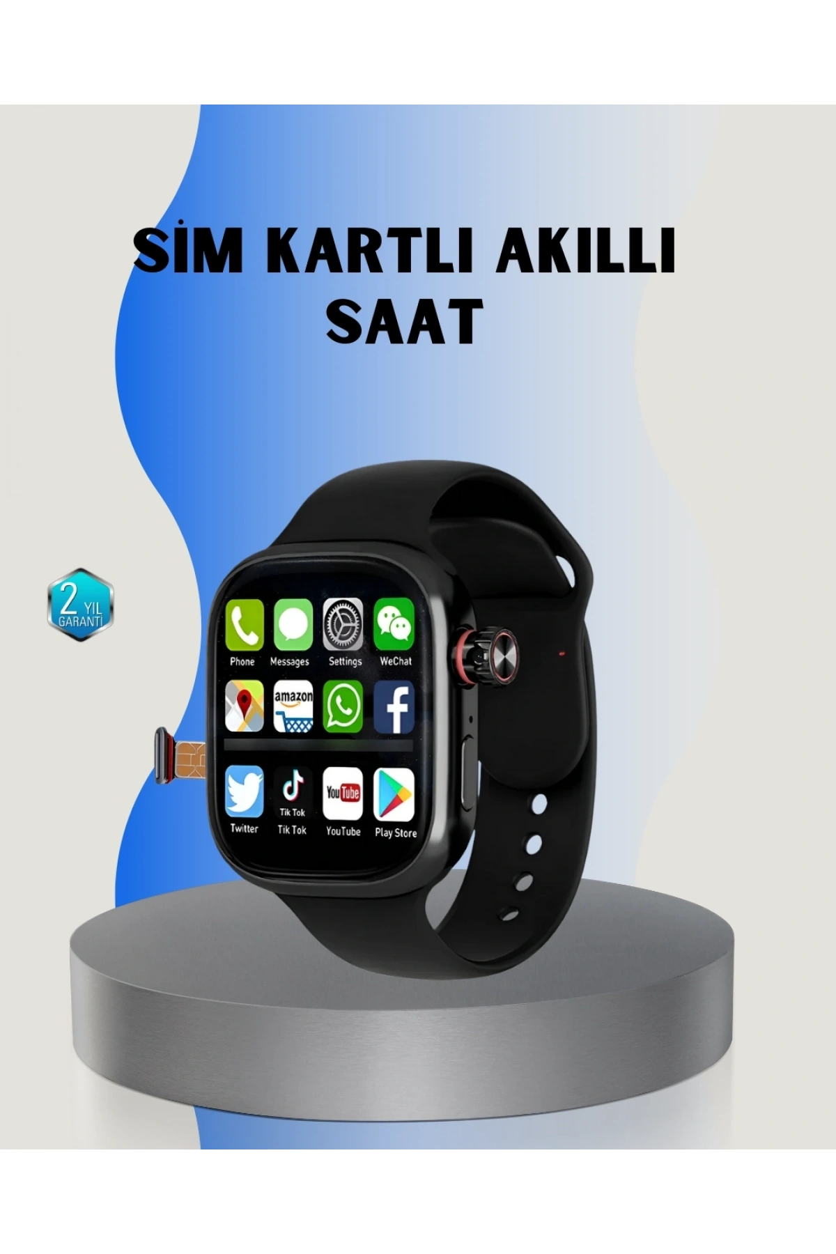 Adımsayar ve Nabız Ölçerli SIM Kartlı Akıllı Saat