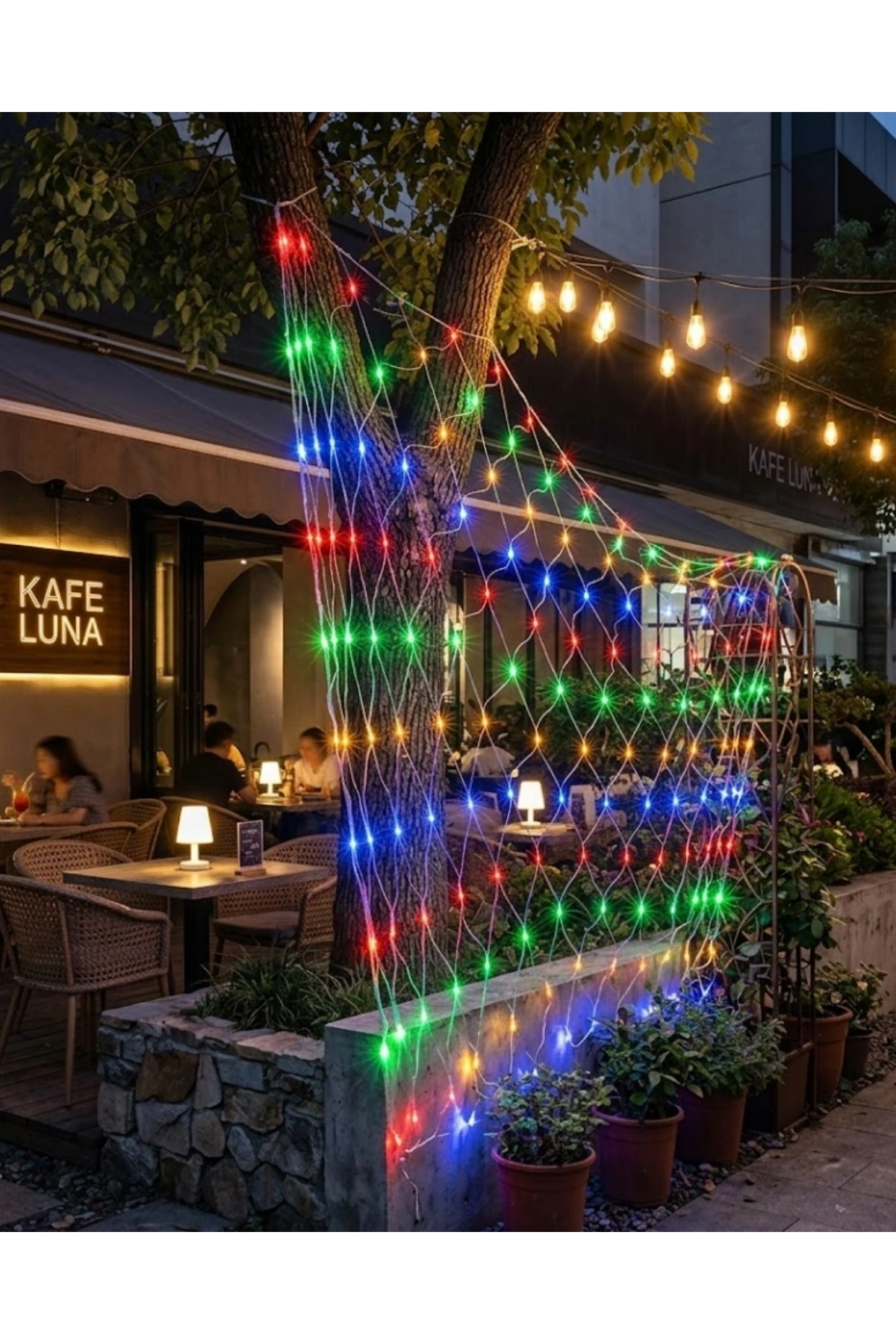 Ağ Şeklinde LED File Işık Dekoratif Ortam Aydınlatma Bahçe Balkon Süsü