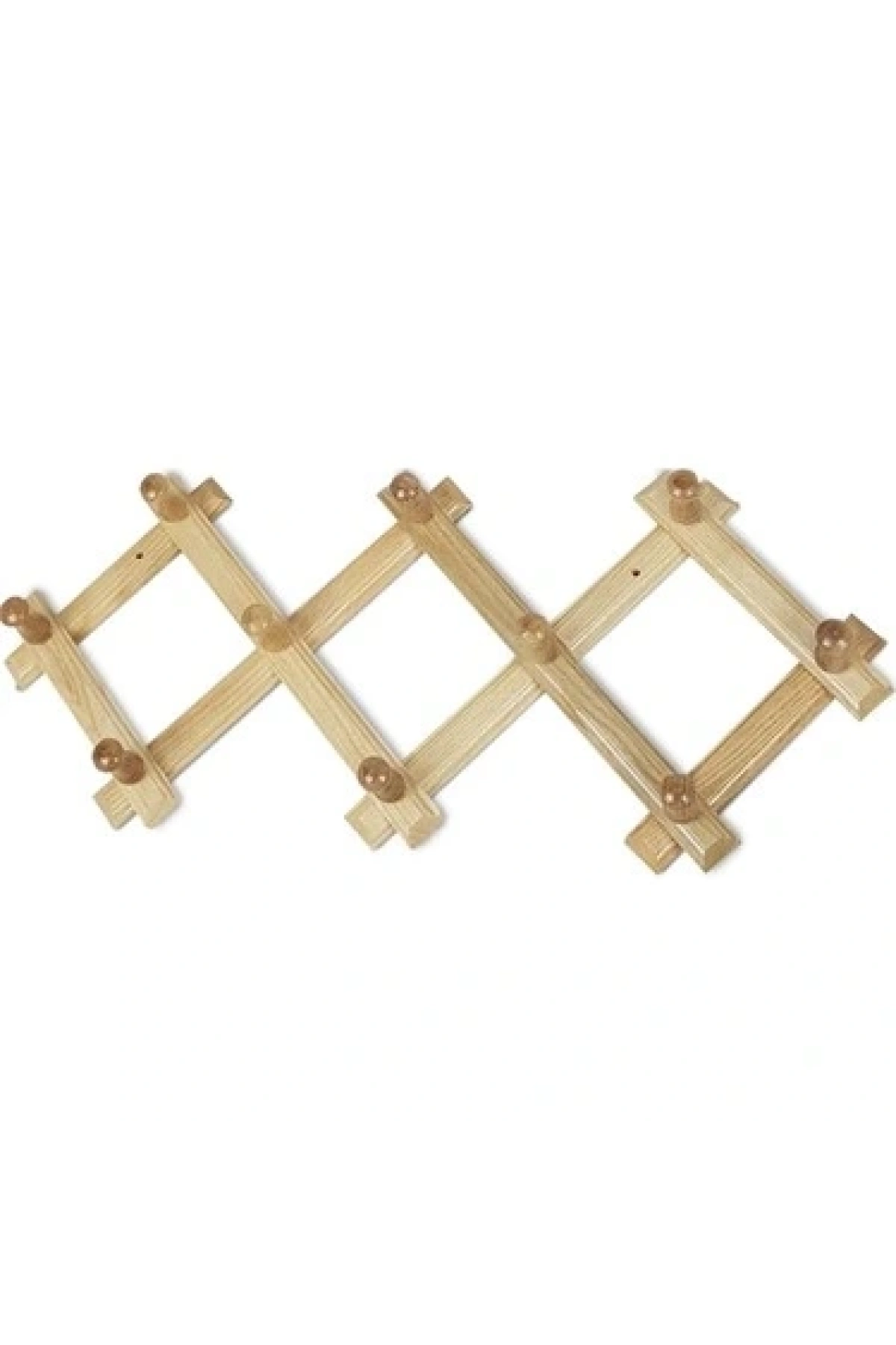 AHŞAP 10 KOLLU AKORDİYON DUVAR ASKISI (5047)