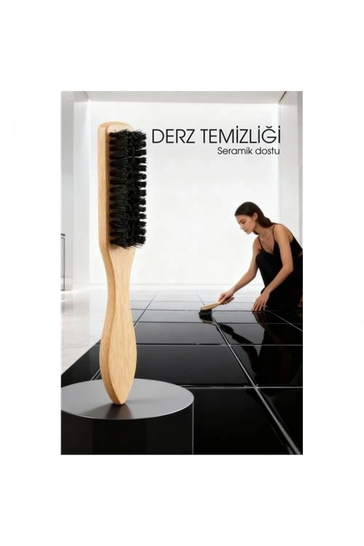 Ahşap Saplı Derz Temizleme Fırçası – Hassas Seramikler İçin Bristol Kıllı Fırça