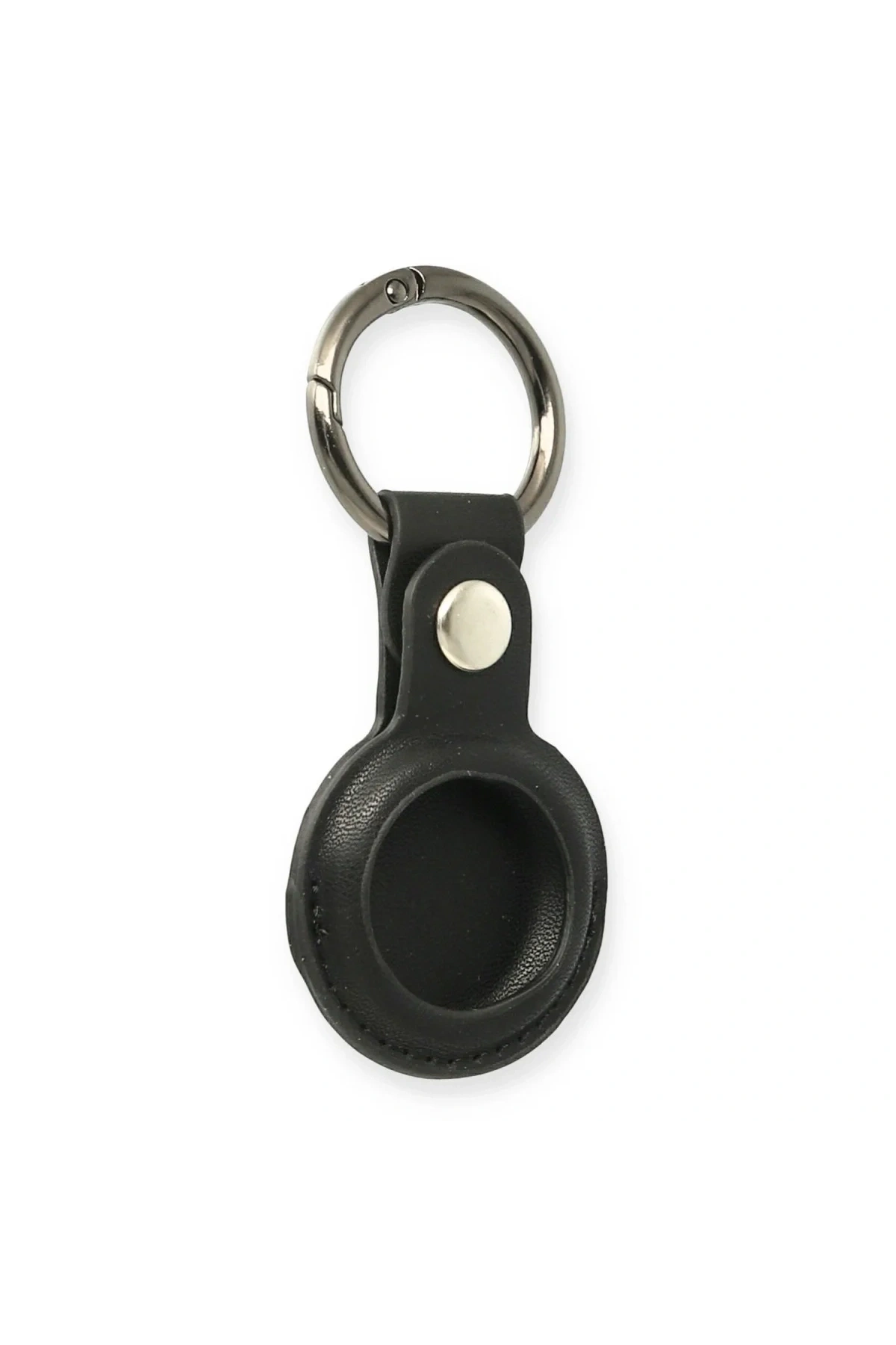 Airtag Anahtarlık Deri Kılıf - Siyah